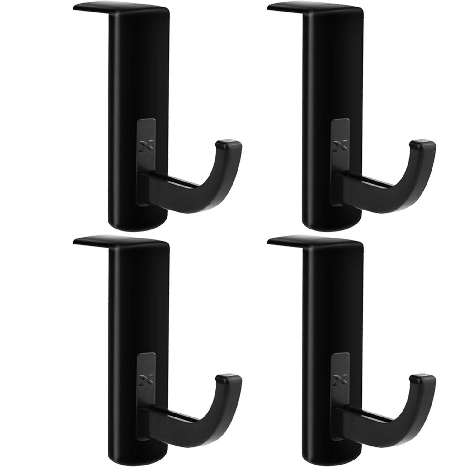 Soporte de Auriculares Gancho Adhesivo de Auriculares a Monitor de PC, 4 Paquetes, Negro