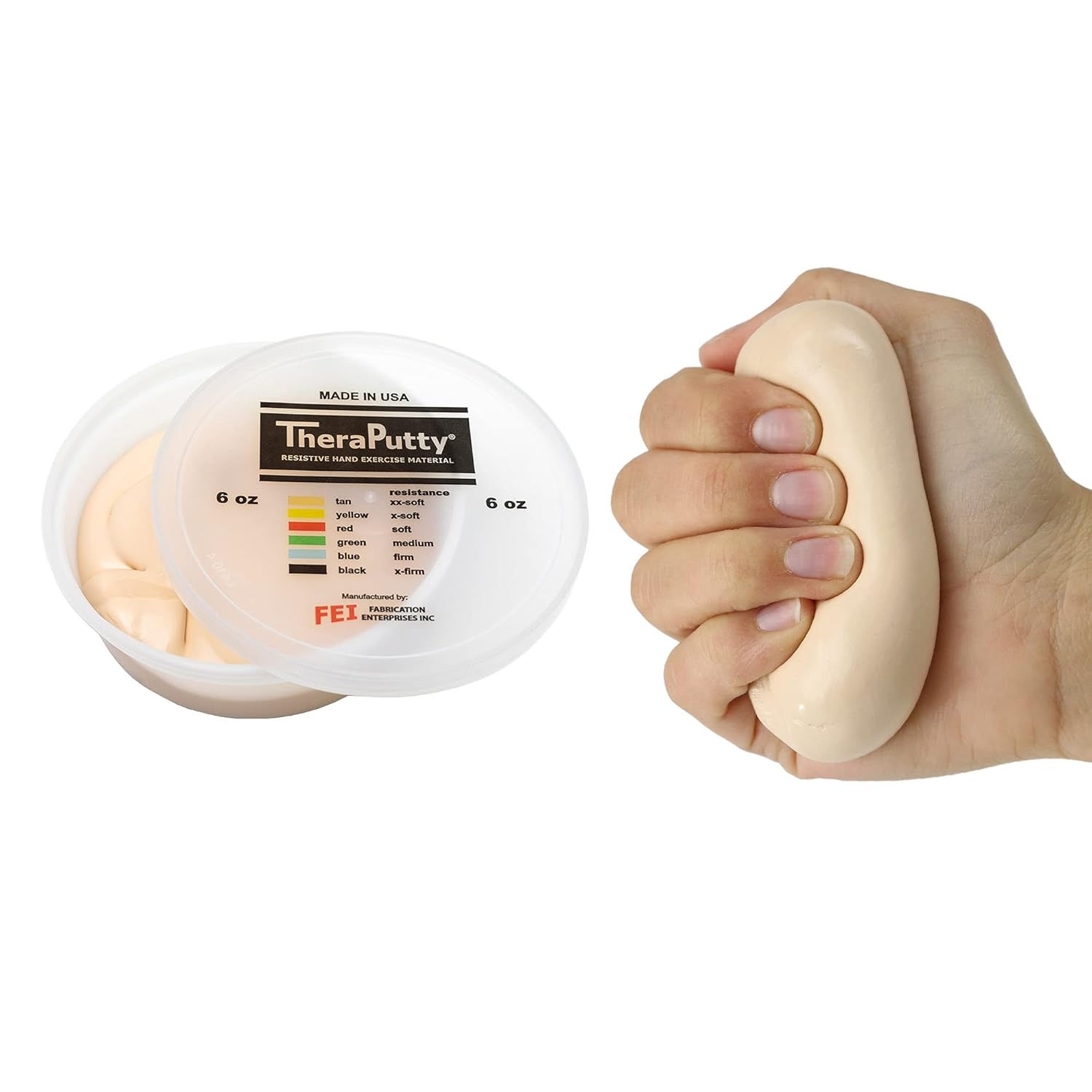 CanDo TheraPutty anti bacteriano - Pasta modelar - 170 g - Beige (ligera)