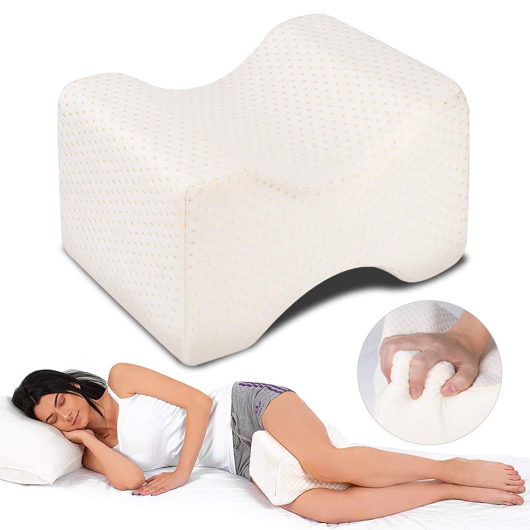 Dioxide Almohada ortopédica para Rodilla, cojín ergonómico para Caderas, Espalda, piernas, Rodillas, elección Ideal para Dormir en el Lateral