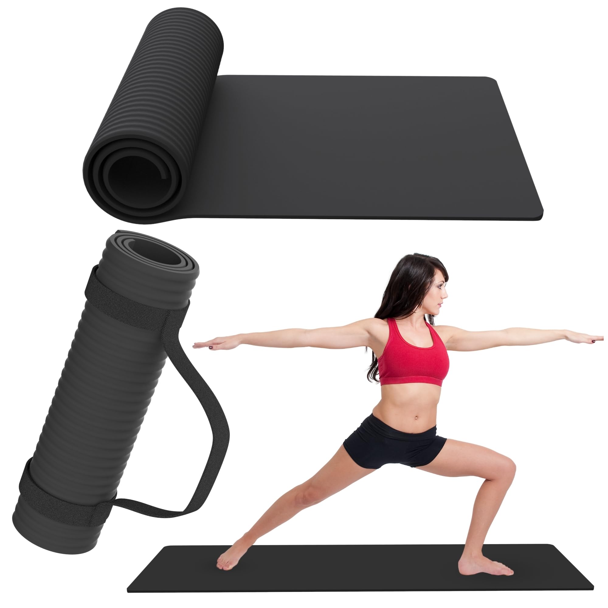 Esterilla Yoga Antideslizante con Correa de Transporte | Esterilla Yoga y Pilates ligera | Material TPE ecológico.