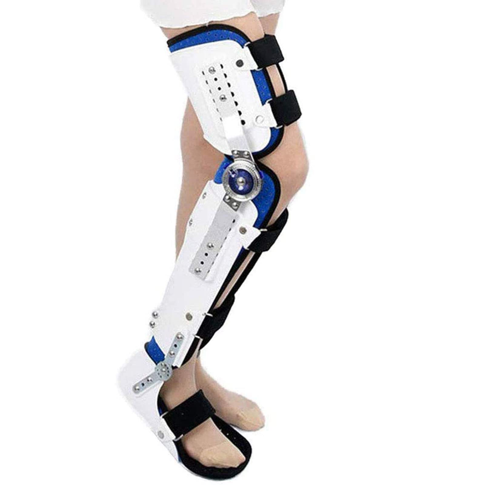 Cadera Rodilla Tobillo Pie Ortesis Tirantes, Ortesis De Rodilla Soporte Estabilizador De Articulación, Pantorrilla Tobillo Pie Soporte Fijo Totalmente Ajustable, Soporte Ortesis De Miembros Inferior