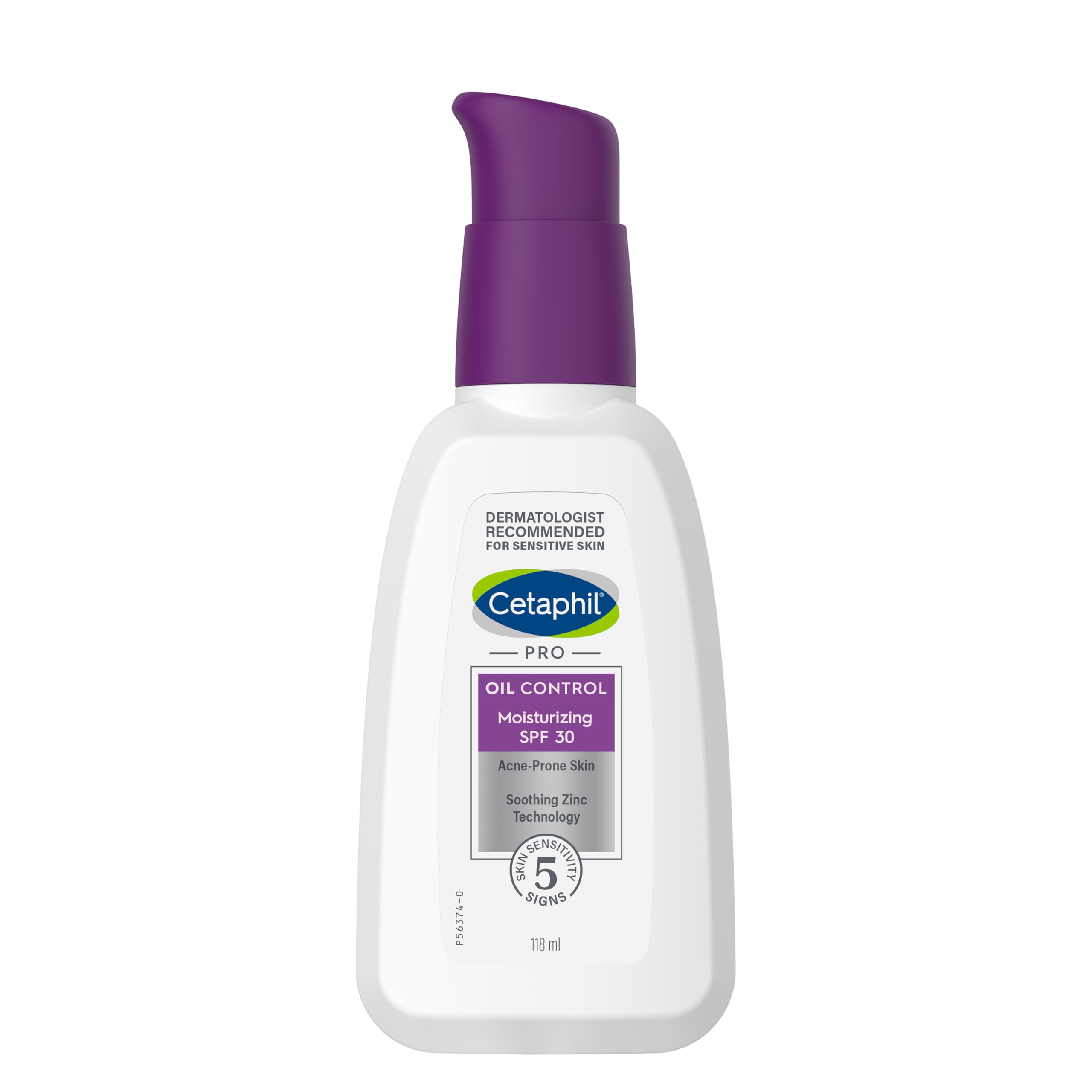 CETAPHIL Crema Hidratante Facial PRO OIL Control, para pieles grasas con tendencia acnéica, con protección solar FPS 30, 118ML