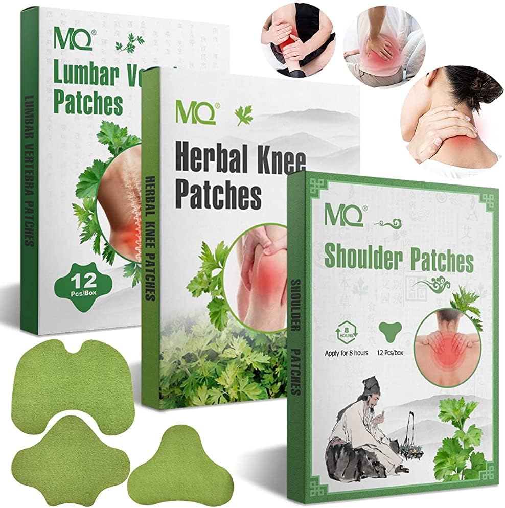 3 Caja Pain Relief Patch, Parches de Calor Termico para la Dolor el Espalda Lumbares, Parches Cuello, Hombros y Rodillatermicos de Moxibustión, Alivia el Dolor de Cuello y Hombros (36 Piezas)
