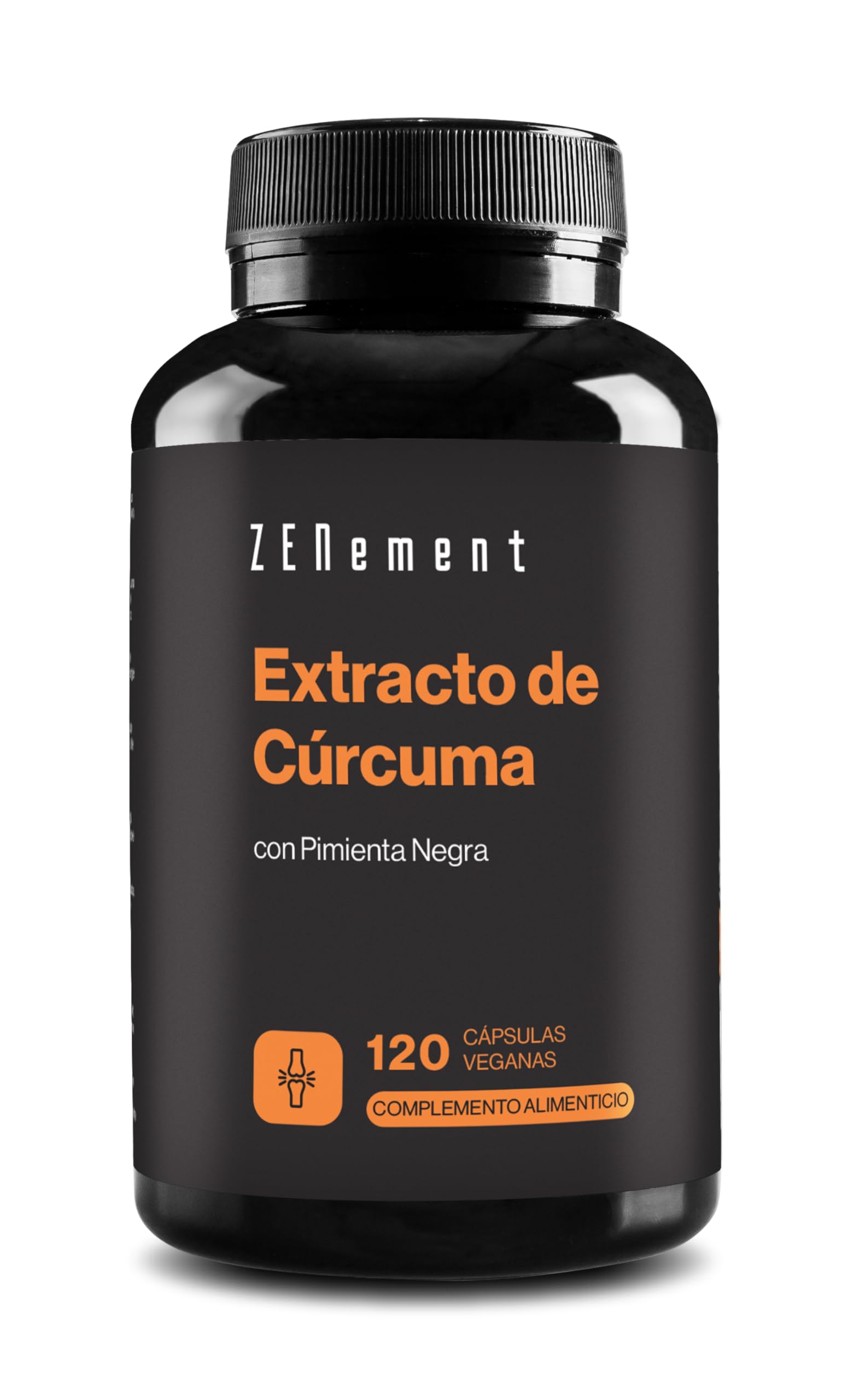Cúrcuma 6100 mg, Extracto al 95% con Pimienta Negra | 120 Cápsulas Veganas | Antioxidante Natural, Salud Articulaciones | Alta Concentración Curcumina y Piperina | Zenement