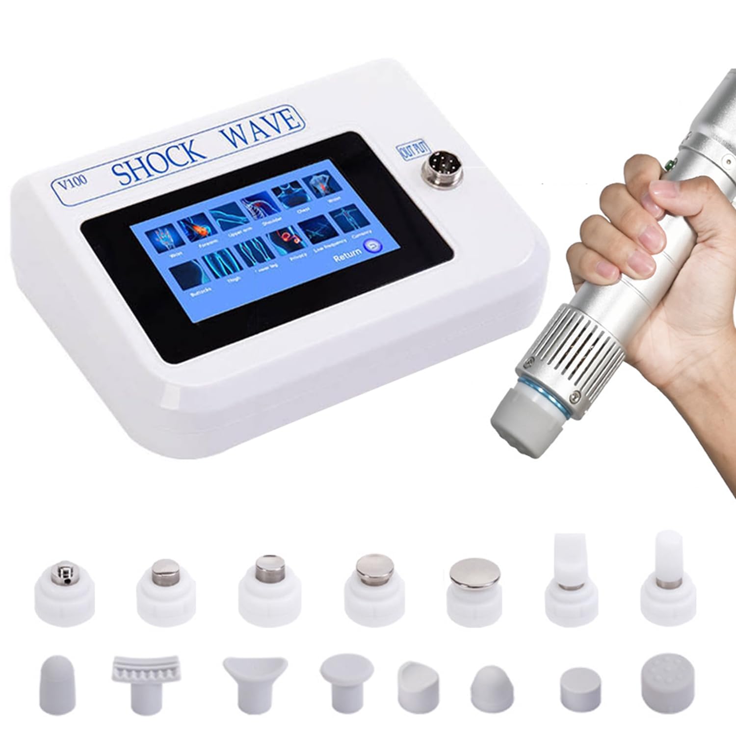 Ondas de Choque para Disfunción Eréctil, Dispositivo de Terapia de Ondas de Choque, Masajeador Muscular Electrico Máquina Elettromagnetiche Portátil Equipo Fisioterapia