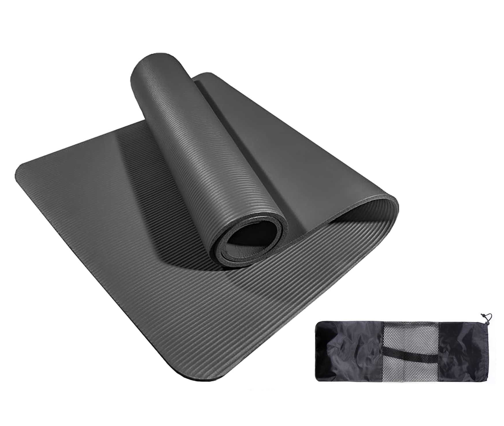 Esterilla Deporte Yoga Pilates Fitness Colchoneta Gimnasia Antideslizante,alfombras yoga NBR Alta Densidad Gruesa 8 y 15mm Diseñada para Pilates y Entrenamiento