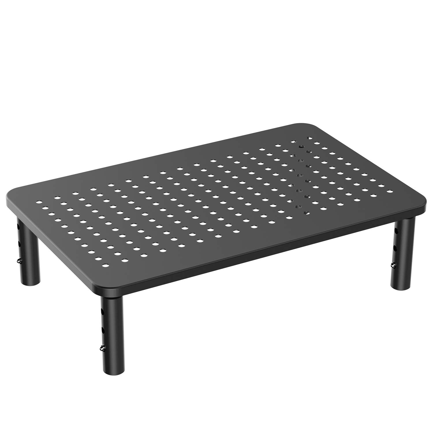 HUANUO Soporte de Monitor - Soporte de ordenador portátil ergonómico y ajustable en 3 alturas con plataforma de malla para ordenador portátil, ordenador, iMac, PC, impresora de hasta 20 kg