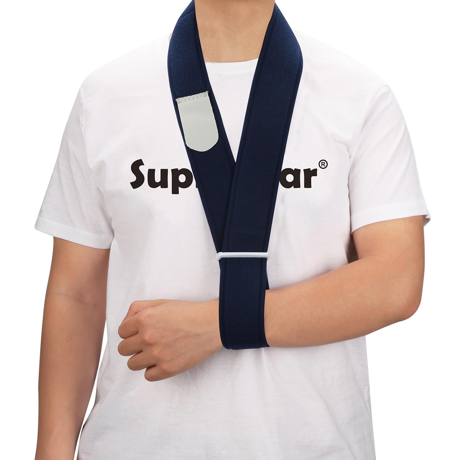 supregear Cabestrillo de Brazo, Collar Ajustable y Puño Inmovilizador de Cabestrillo Soporte de Cuello Ligero Soporte Hombro Médico Transpirable para Hombres Mujeres, Talla única para Todos