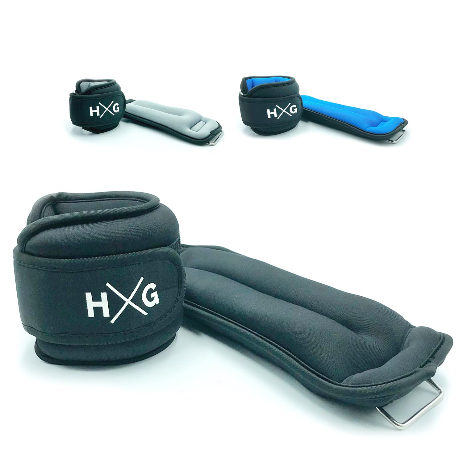 Pesas para tobillo y muñecas con correas ajustables para ejercicios de fitness. Tobilleras con peso 0,5kg 1kg 1,5kg. (Set 2 Pesas) Tu casa es tu gimnasio.