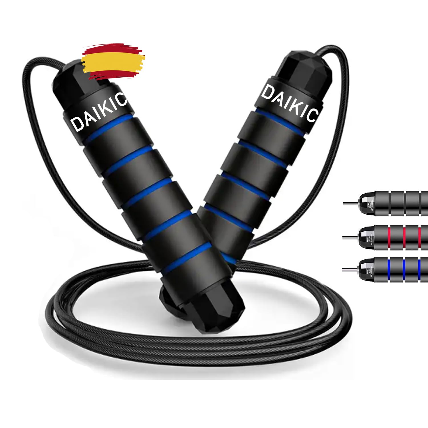 Combas de Fitness Crossfit Comba Boxeo Corda para Saltar | Comba de Saltar Niños y Adultos | Comba salto con Mango Antideslizante de Espuma Suave | Cuerda Ajustable Libre 2.8 Metros