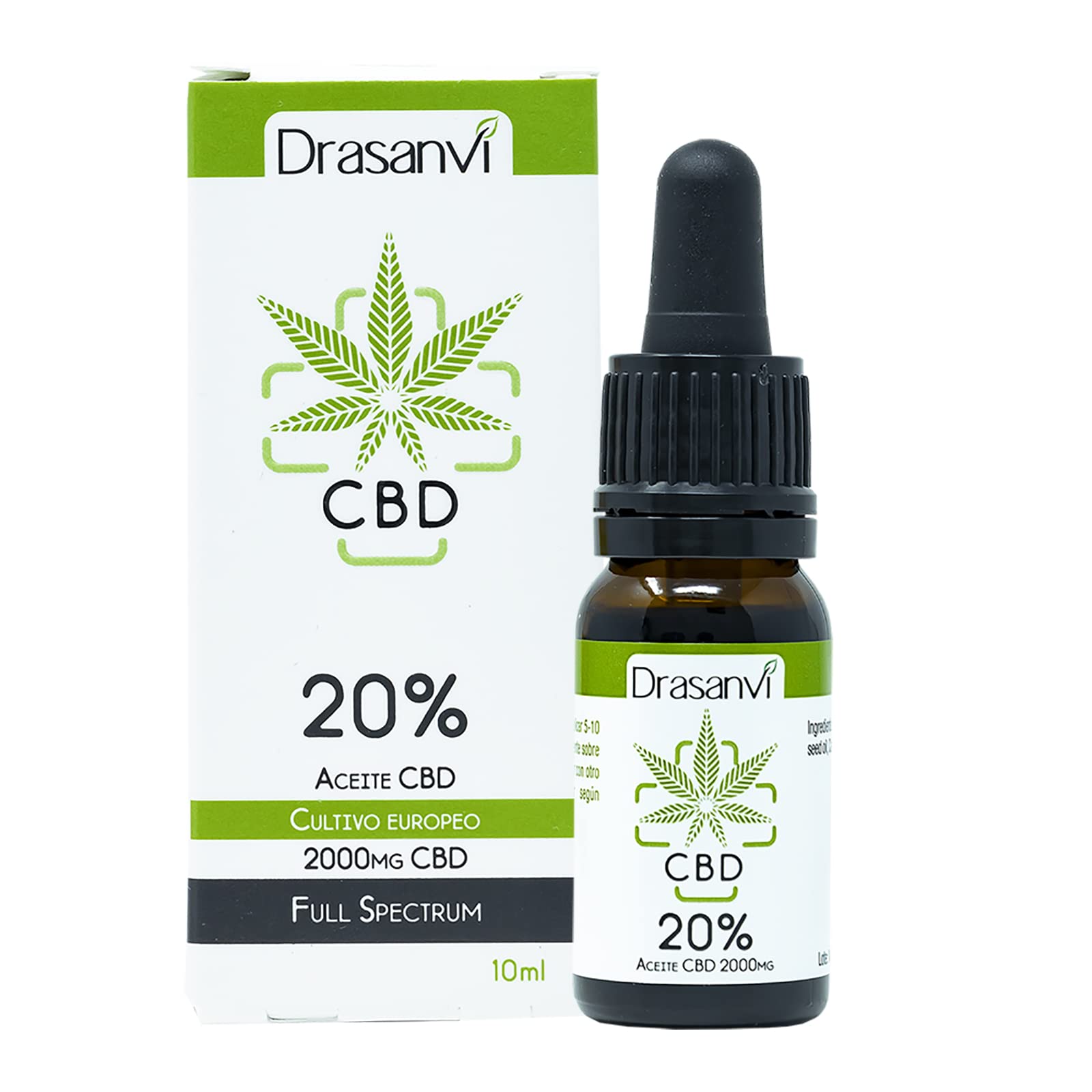 Drasanvi ACEITE CBD 30% - Espectro completo - Cultivo europeo - VEGANO - 10ml