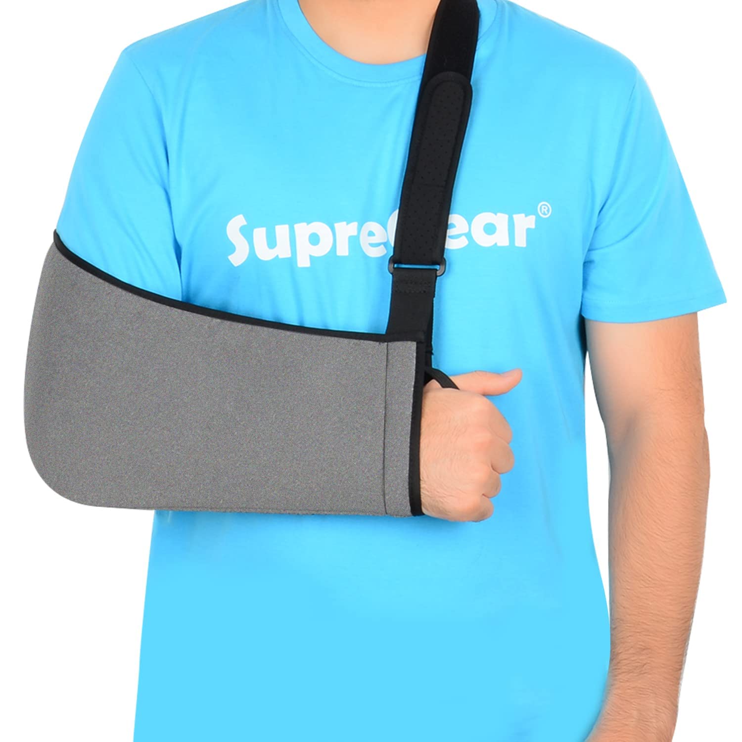 supregear Cabestrillo Brazo Hombro, Ajustable Arnés para Muñeca Rota, Codo, Lesiones de Hombro, Luxaciones, Esguinces, Distensiones y Fracturas para Brazo Izquierdo/Derecho, Mujer Hombre