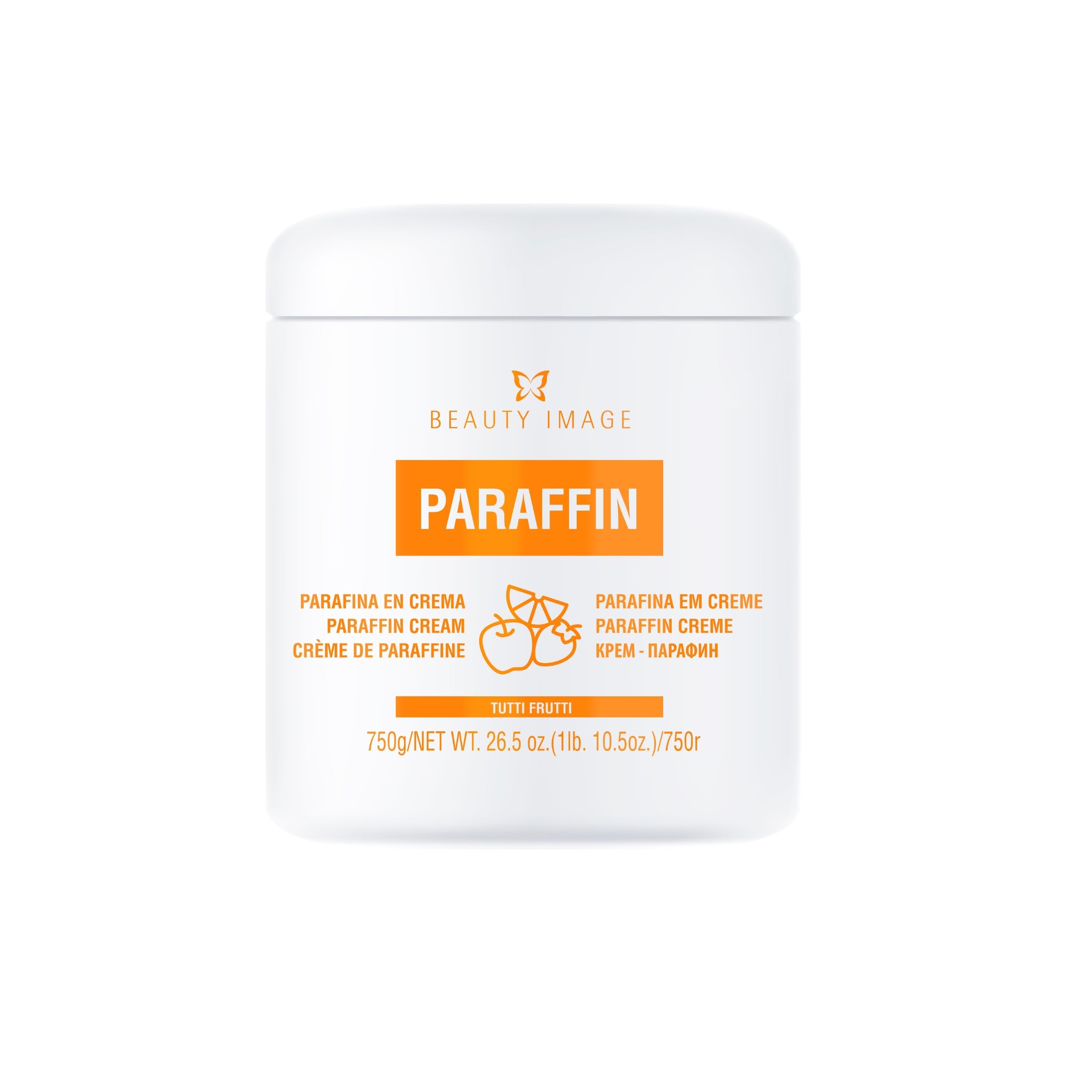 Parafina para Manos y Pies - Parafina en Crema para Pieles Sensibles al Calor - Tratamiento Ideal Codos y Talones - Efecto Sauna Hidratante - 750 gr - Aroma Tutti Frutti