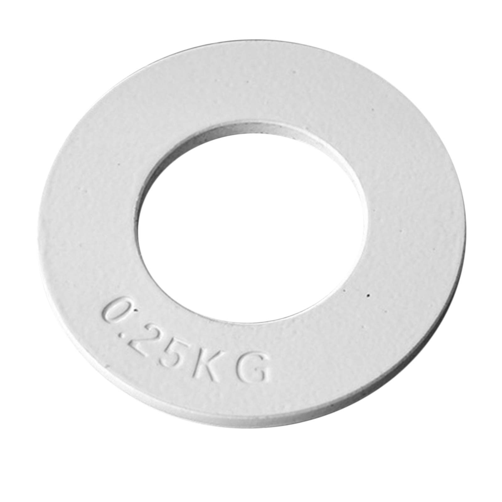 U/D Disco de peso fraccionario olímpico de 0.45 libras ~/2.2 libras, pesas olímpicas, entrenamiento de fuerza, disco de pesas de fracción de carga micro para superar mesetas (blanco, 0.25 kg)