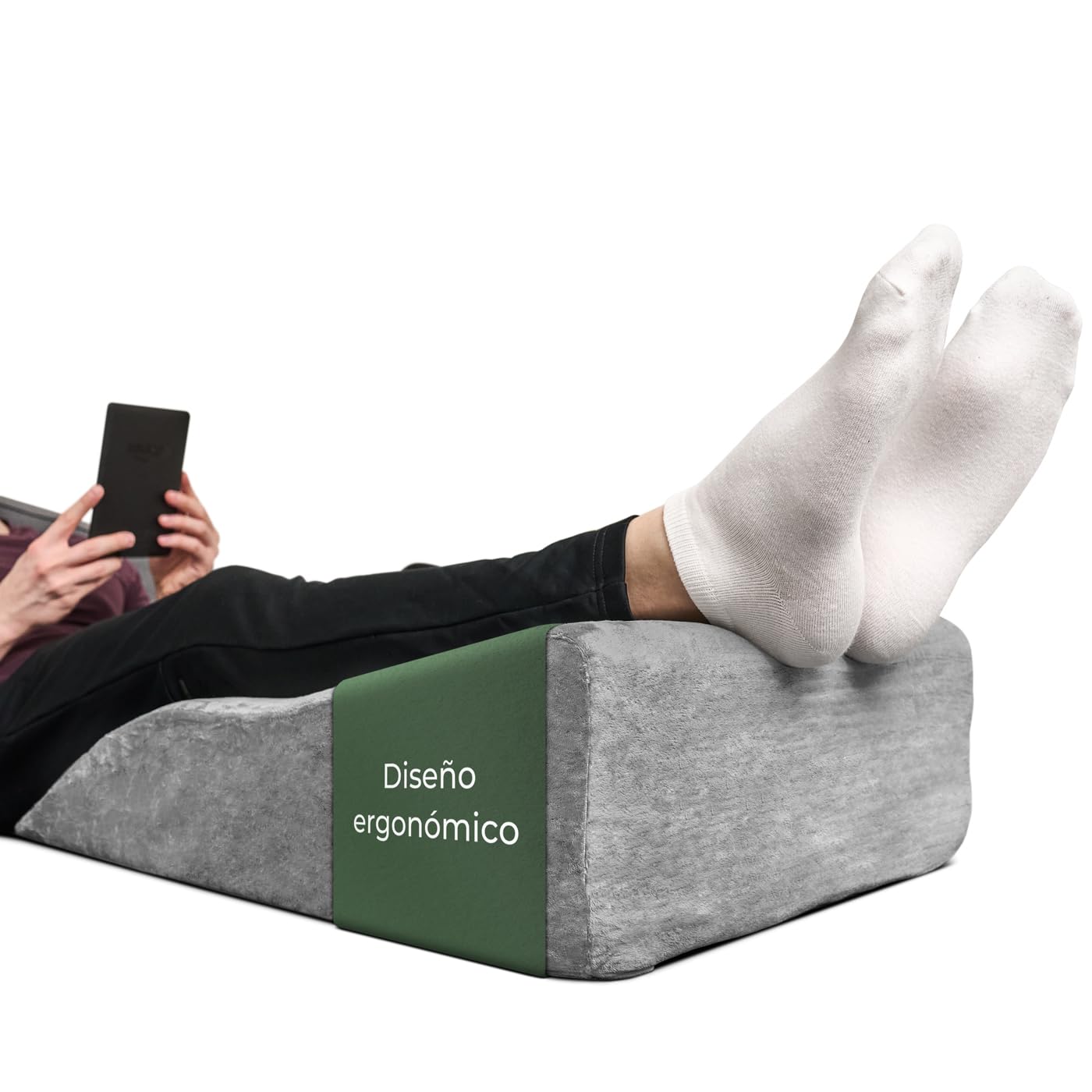 Almohada para piernas con Varices - Cojin reposapiernas, Dolor de Espalda y Rodillas, cuña para piernas Pesadas, Mejora la circulación piernas hinchadas, ergonomico, Transpirable Lavable