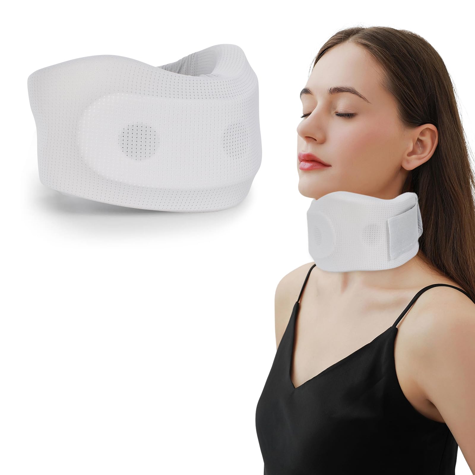 Collarín Cervical Blando | Soporte para el Cuello | Alivio del Dolor y la Presión en la Columna Vertebral | Talla Única | Color Gris