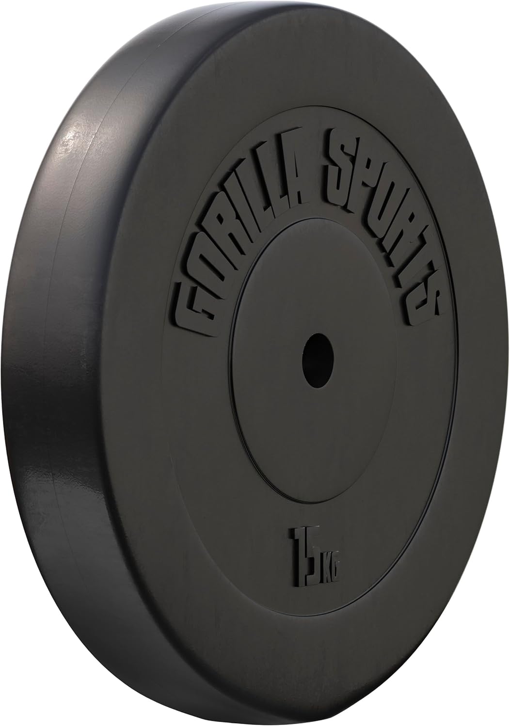 Gorilla Sports - Juego de Discos para Halteras (1,25kg; 2,5kg; 5kg; 7,5kg; 10kg; 15kg) - Hierro - Negro - Silenciosos - Compatibles con Discos de Halteras de 30mm