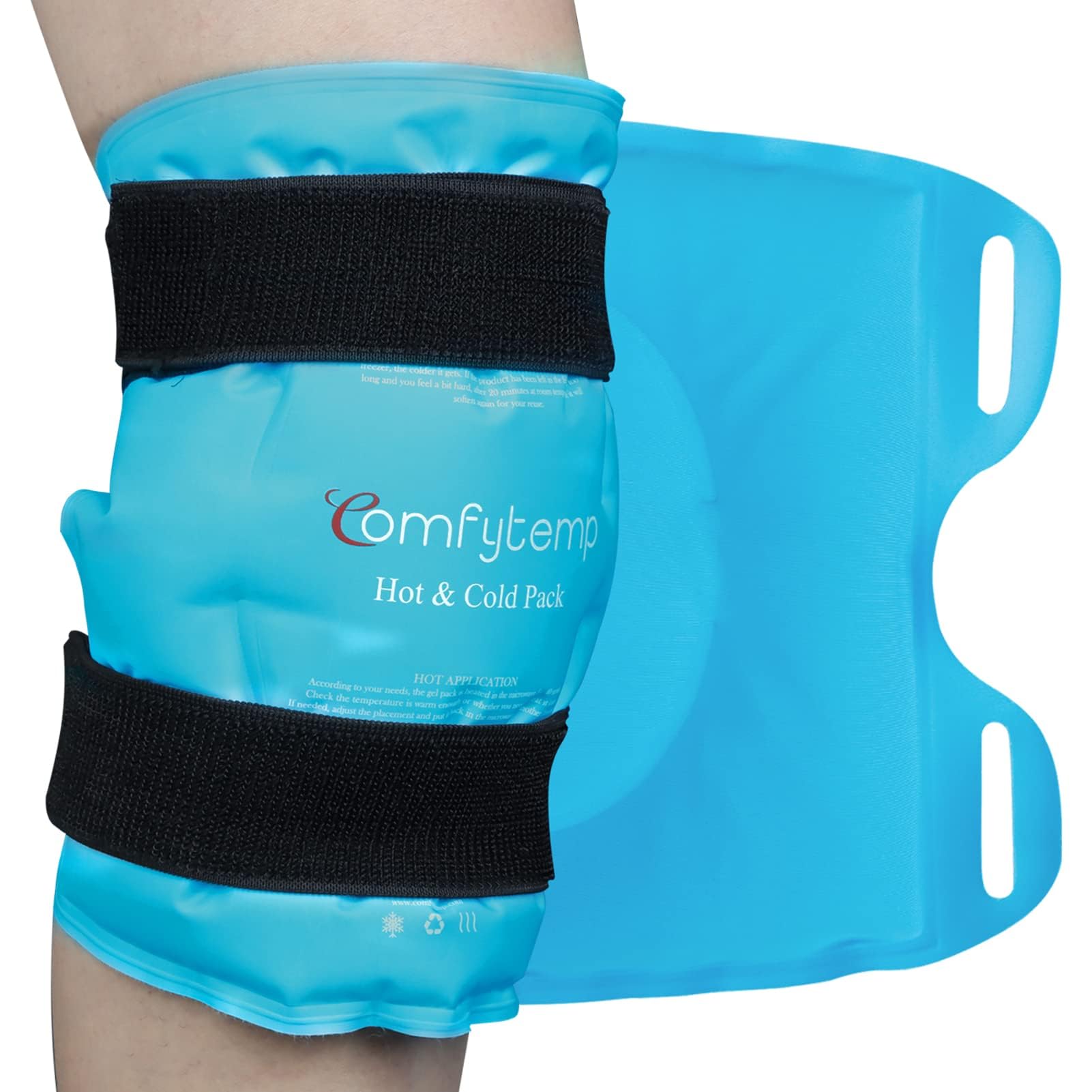 Bolsa de Hielo para Aliviar el Dolor de Rodilla, Terapia de Frío Caliente Reutilizable Gel Frio para Lesiones en La Rodilla, Hinchazón, Esguinces, Cirugía de Reemplazo de Rodilla
