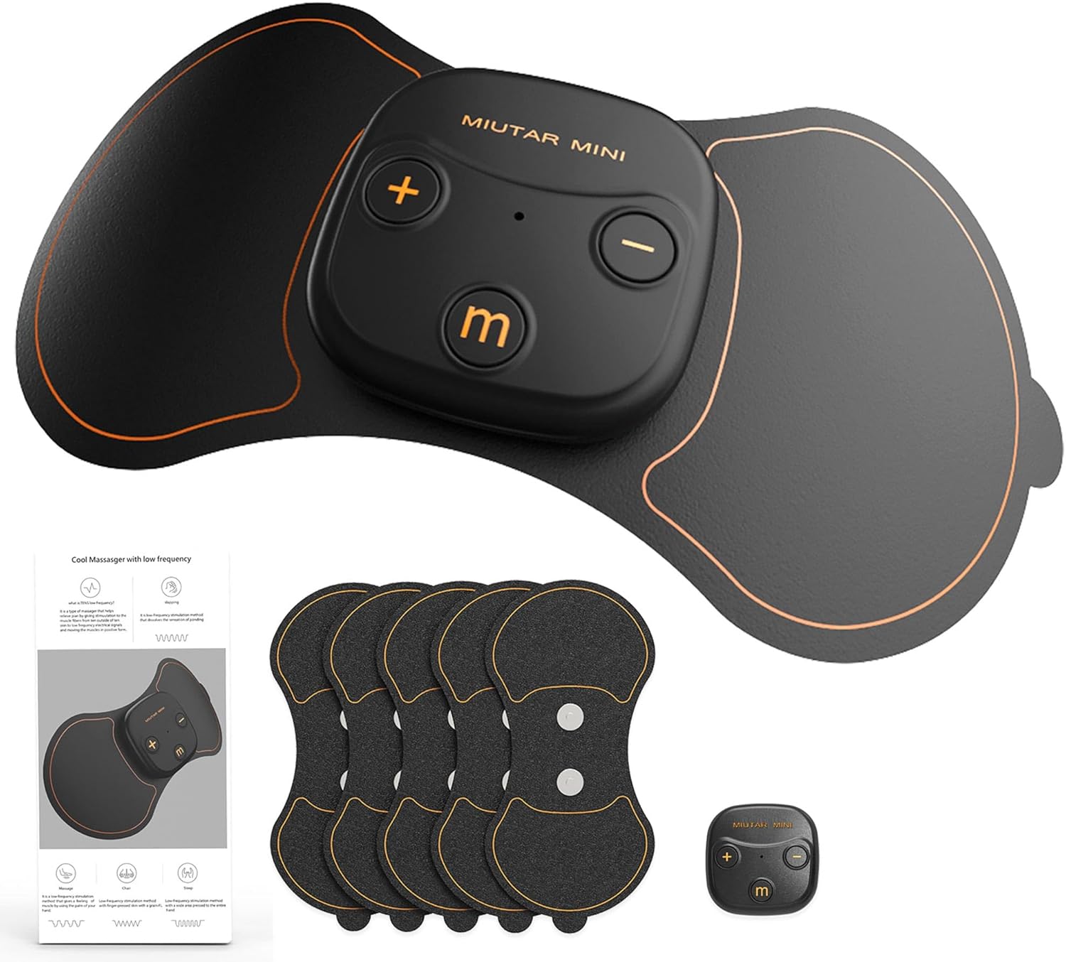 Tens electroestimulador muscular - tens fisioterapia 3 Modos, 15 Niveles, Recargable USB-C, 5 Electrodos de Gel - Alivia Dolor de Espalda, Cuello, Hombros, Piernas y Músculos