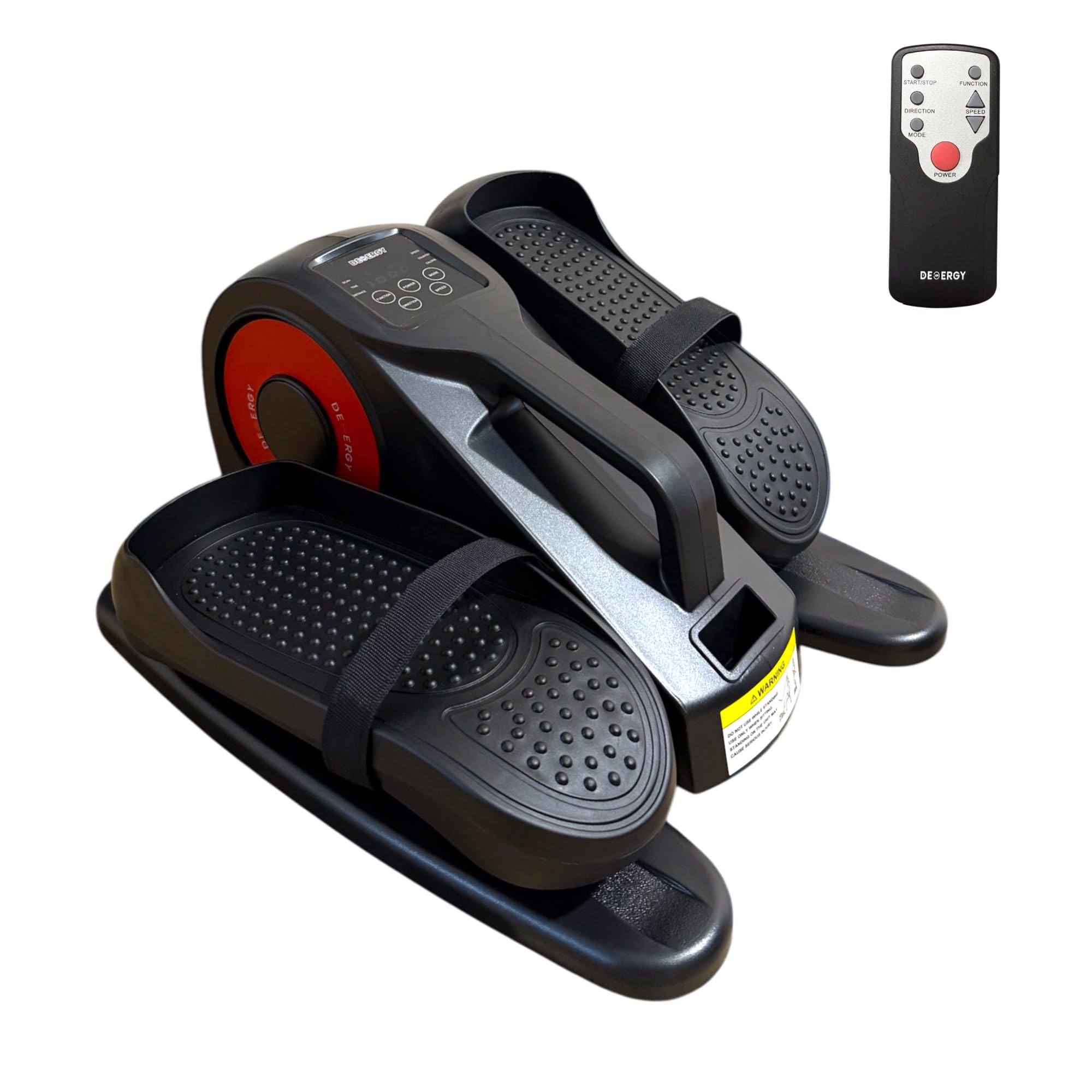 DEMERGY® Mini Elíptica Eléctrica Portátil – Pedaleador Elíptico con Pantalla LED y Mando a Distancia, 20 Niveles de Velocidad – Ejercitador Piernas para Casa Oficina, Ideal para Mayores Rehabilitación