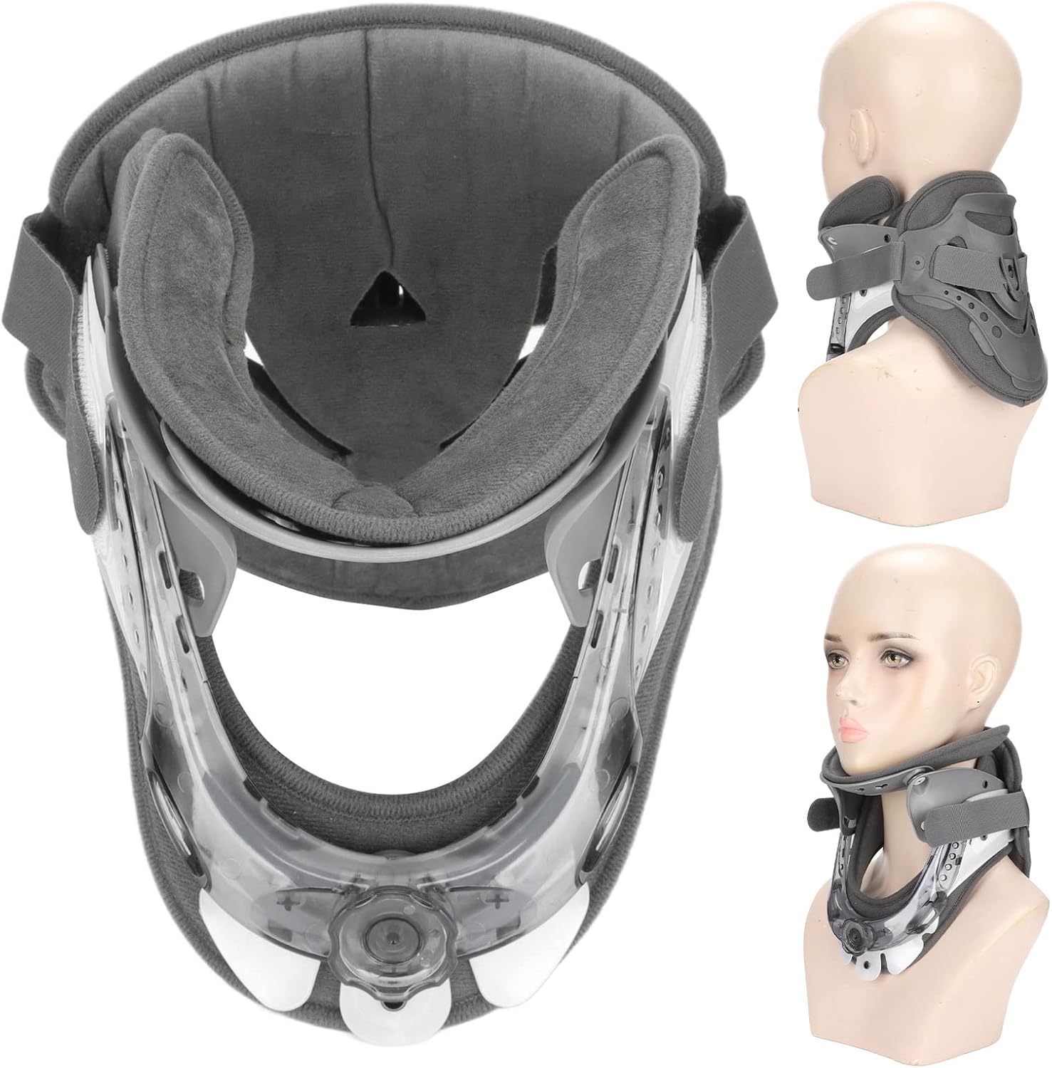 Soporte para el Cuello, Collarín Cervical, Dispositivo de Tracción Cervical Ajustable, Soporte para el Cuello para un Soporte y una Comodidad óptimos