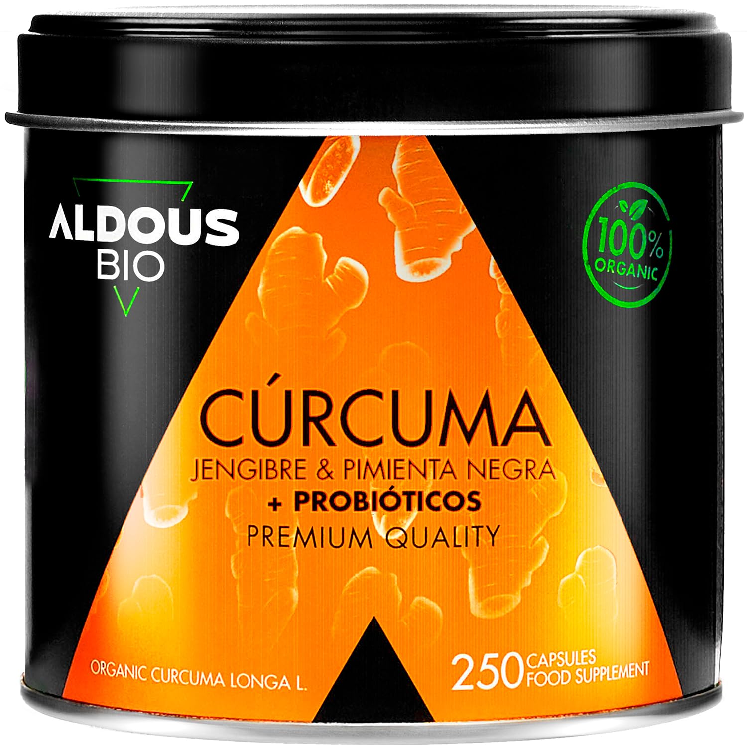 250 Cápsulas PROBIÓTICOS + BIO Cúrcuma con Jengibre y Pimienta Negra - 1460mg - con Curcumina y Piperina - Antiinflamatorio Natural - Fórmula Avanzada - Certificación Ecológica