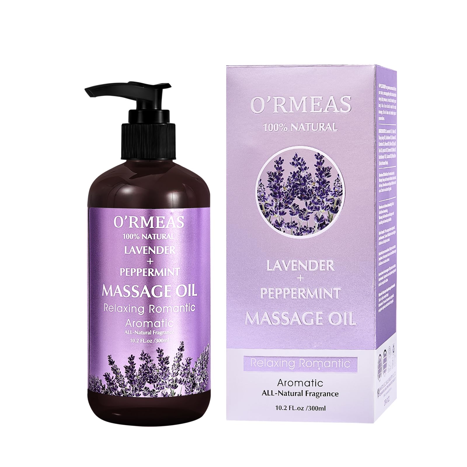 Smarxin Aceite de Masaje para Calentar, Relajar, Masajear y Aliviar el Dolor de las Articulaciones, Aceite Corporal Hidratante de Lavanda y Menta, Unisex, 10.2 fl.oz