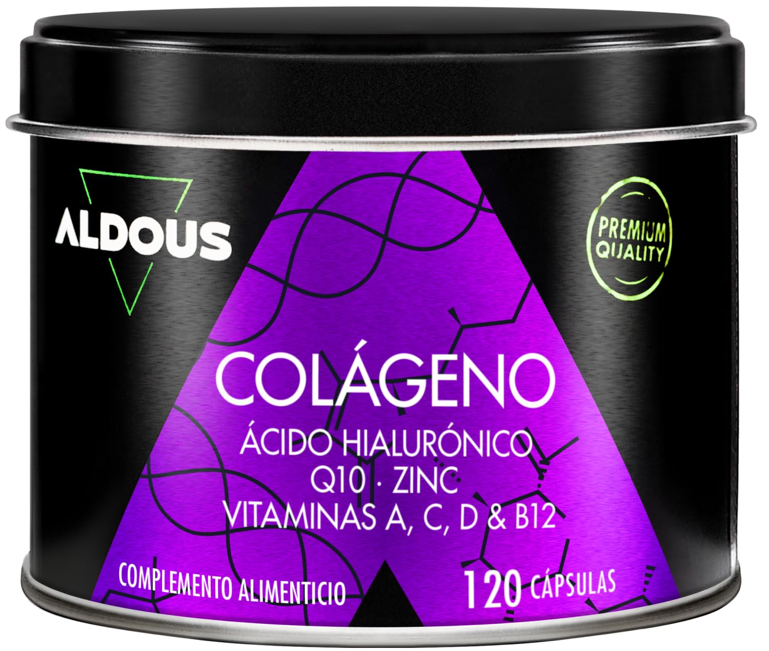 Colágeno Hidrolizado Puro + Ácido Hialurónico + Coenzima Q10 + Vitaminas y B12 + Zinc - 120 días Máxima Dosis - Formula Avanzada - Colágeno para las Articulaciones Fuertes, Piel Tersa y Energía