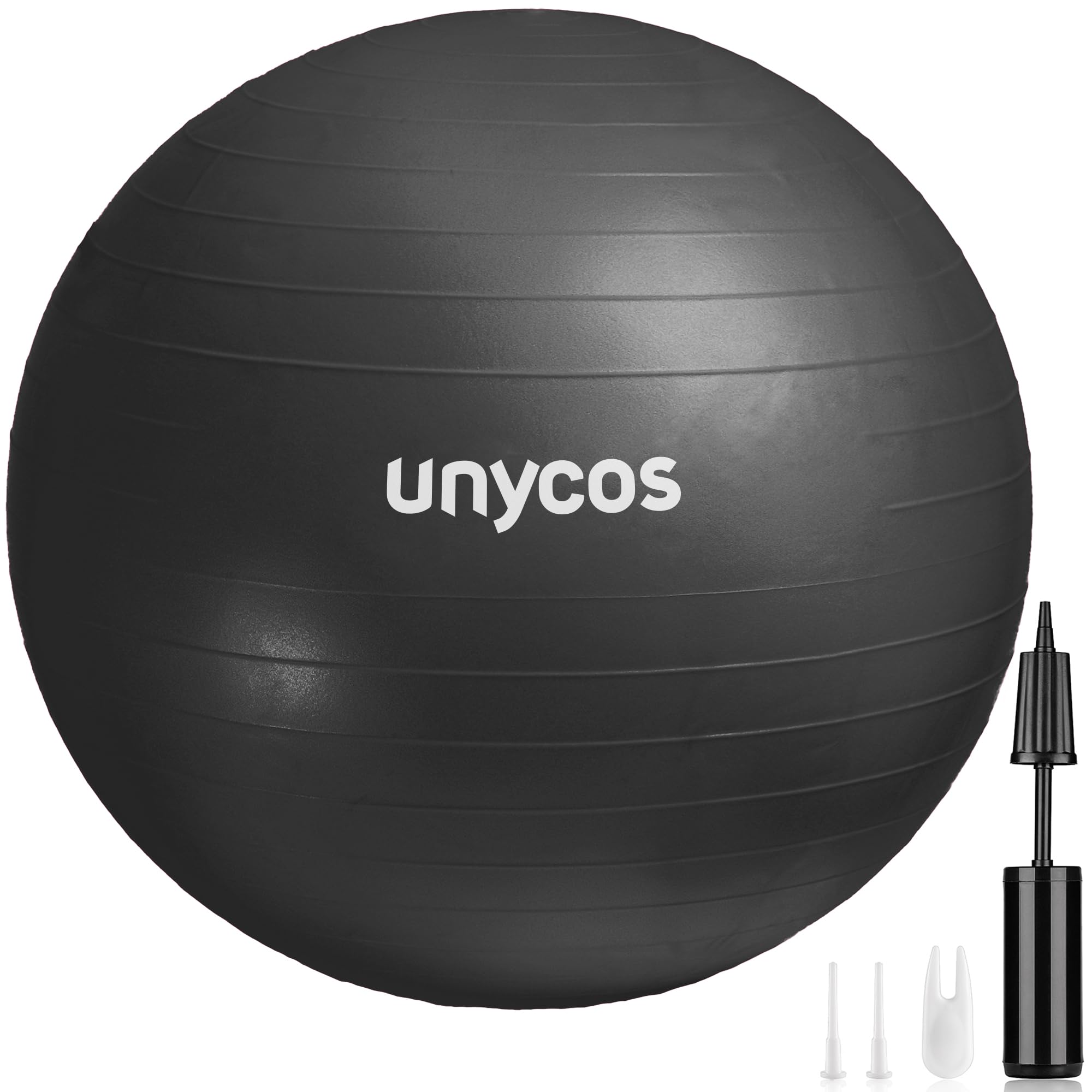 Pelota de Pilates, Gimnasia, Yoga, Fitness y Embarazo, Fitball Antideslizante y Anti-Burst【55cm/65cm/75cm】de PVC Extra Grueso, Resistencia de 300 kg, Incluye Hinchador