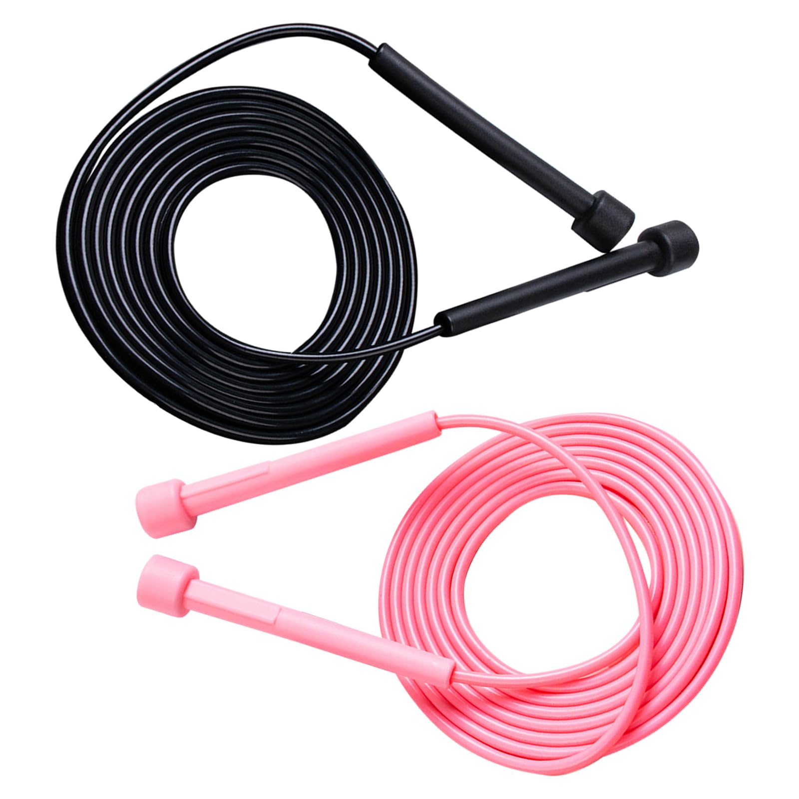 2 Piezas Cuerda Saltar oara Adultos y Niños, Comba de Saltar Ajustable, Cuerda para Saltar de PVC, 280cm, Cuerda de Saltar Ligera Jumping Rope para el Hogar y Deportes al Aire Libre