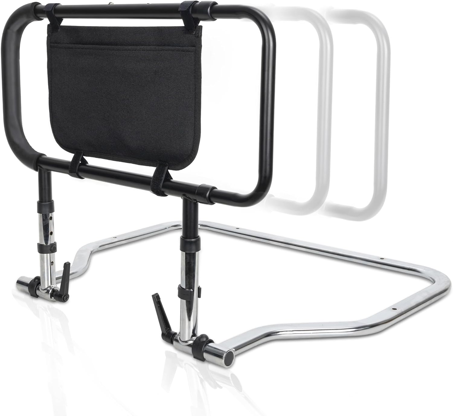 IBVIVIC Ayuda para levantarse de la cama para personas mayores, mango de cama con altura ajustable, ayuda para entrar y salir de la cama con bolsa de almacenamiento, hasta 150 kg