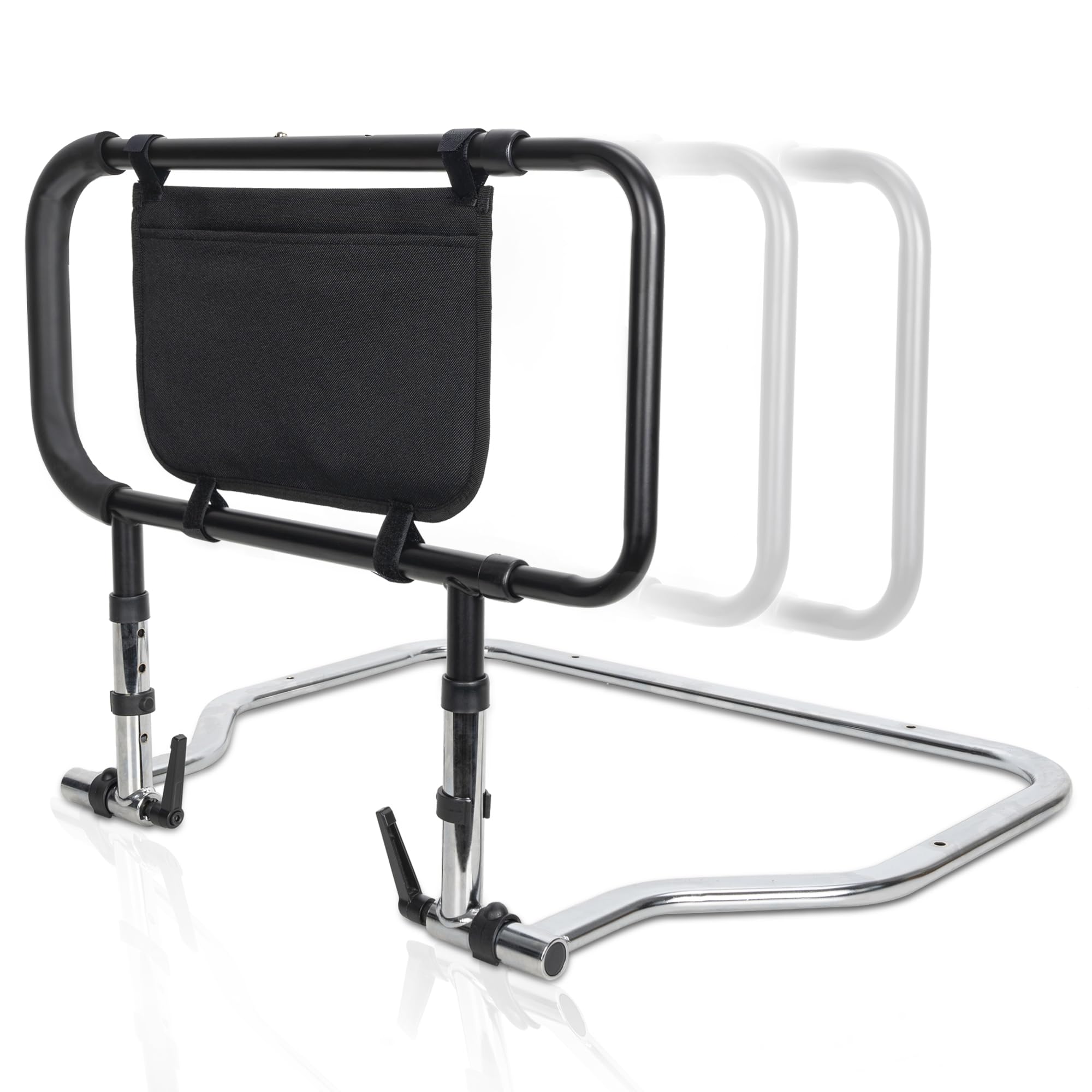 IBVIVIC Ayuda para levantarse de la cama para personas mayores, mango de cama con altura ajustable, ayuda para entrar y salir de la cama con bolsa de almacenamiento, hasta 150 kg