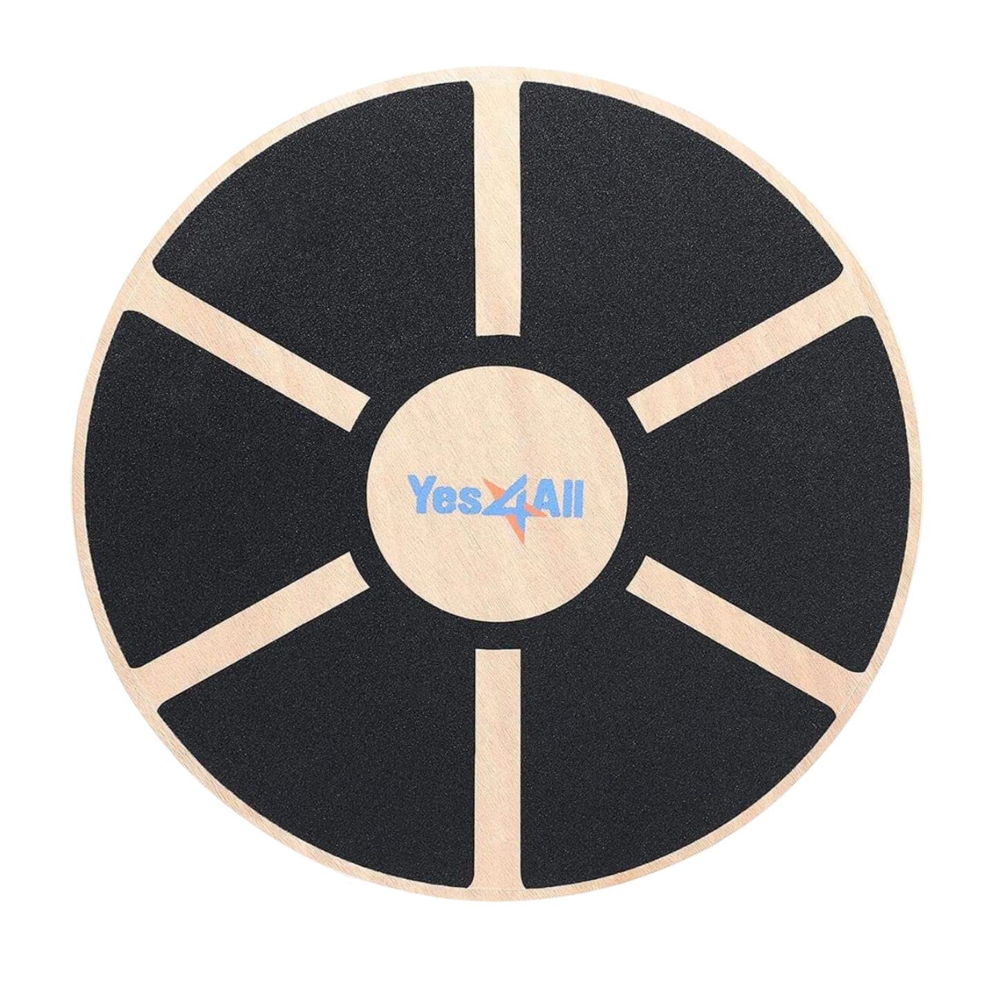 Yes4All Tabla de equilibrio de madera con balanceo – Entrenador de equilibrio de ejercicio de 40 cm de diámetro