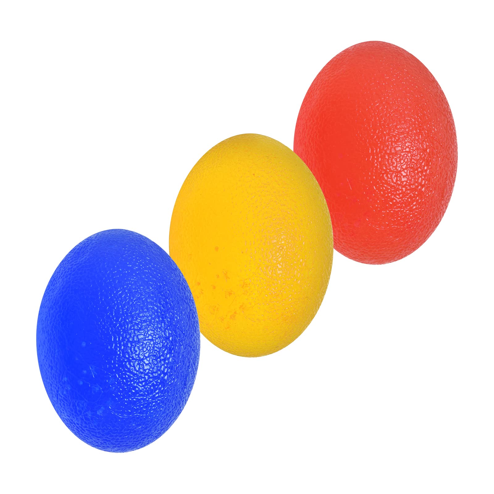 Anti Estrés Bolas 3 PCS Pelota Antiestrés de Silicona Pelota para Aliviar el Estrés Pelota Rehabilitacion Mano para Entrenamiento de Artrosis y Artritis Entrenador de Dedos(3 Niveles de Resistencia)