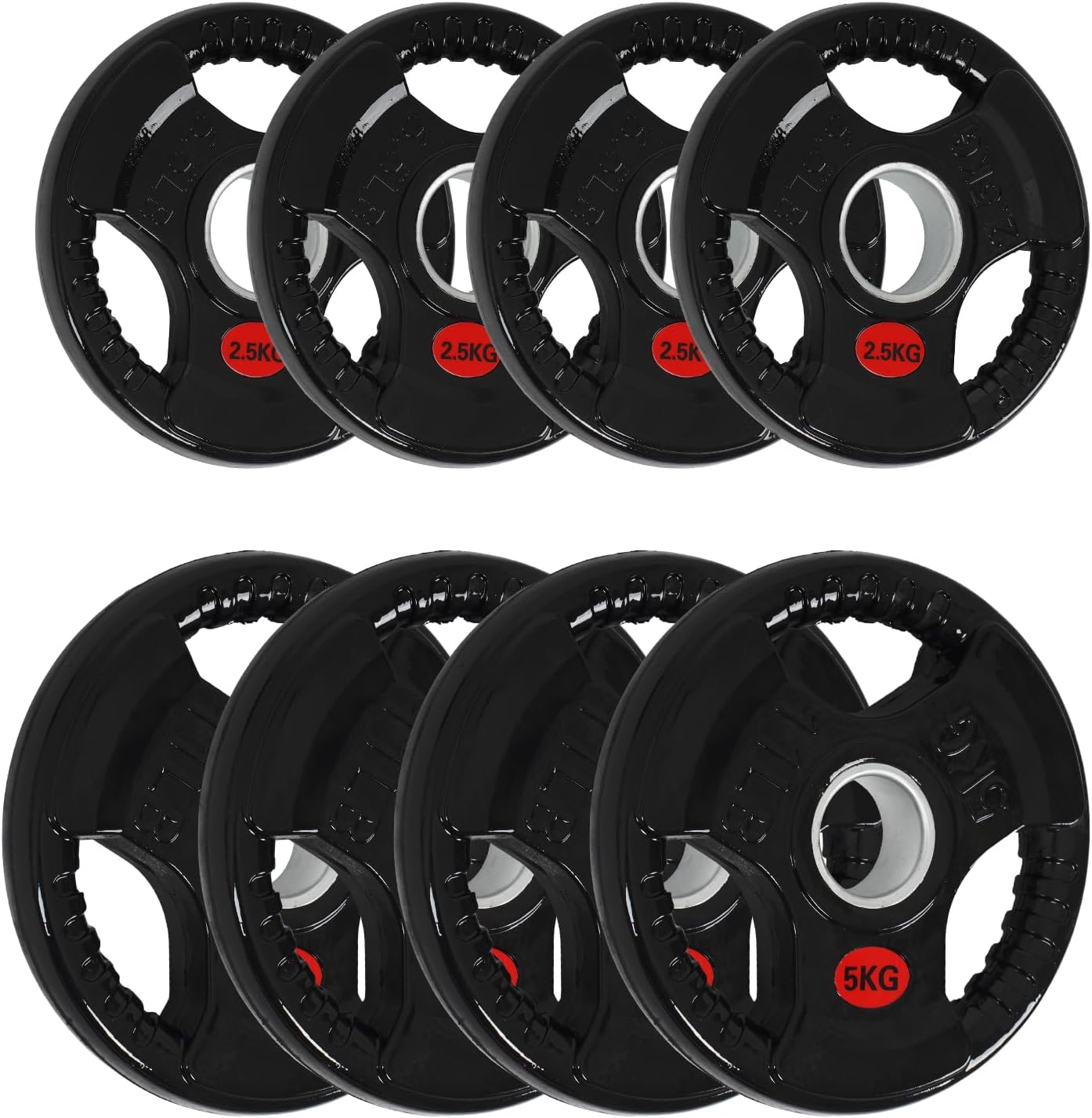 ALLinLIFE Discos Pesas, 2.5/5/7.5/10/15/20kg, Discos Mancuernas de Hierro Fundido Ø30/50mm, Antideslizante/Impermeable, Discos de Pesas Metálicas para Barras Olimpicos