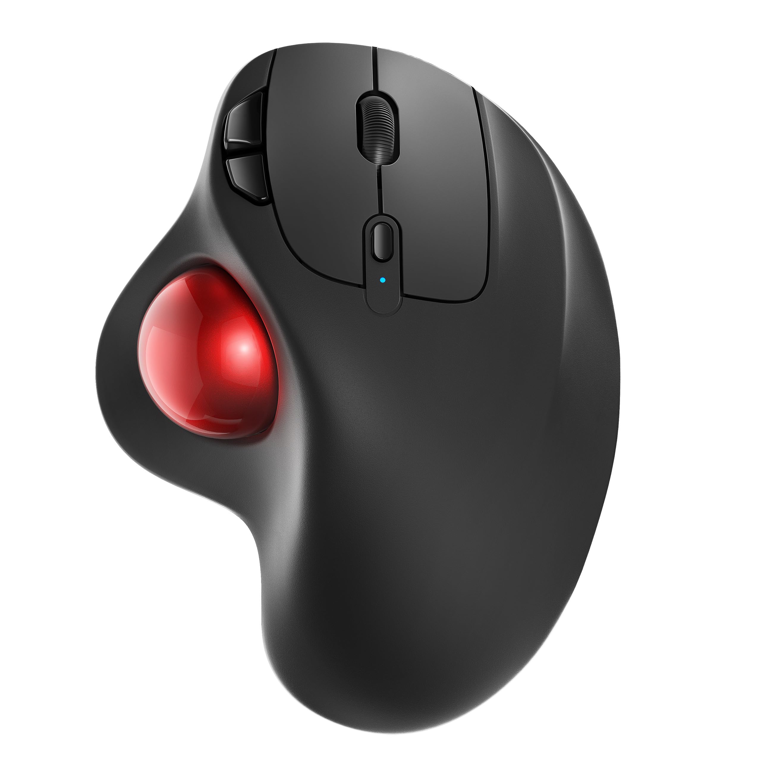 Nulea M501 Ratón inalámbrico con Bola de Seguimiento, ratón ergonómico Recargable, Seguimiento preciso y Suave, conexión de 3 Dispositivos (Bluetooth o USB), Compatible con PC, portátil, Mac, Windows.