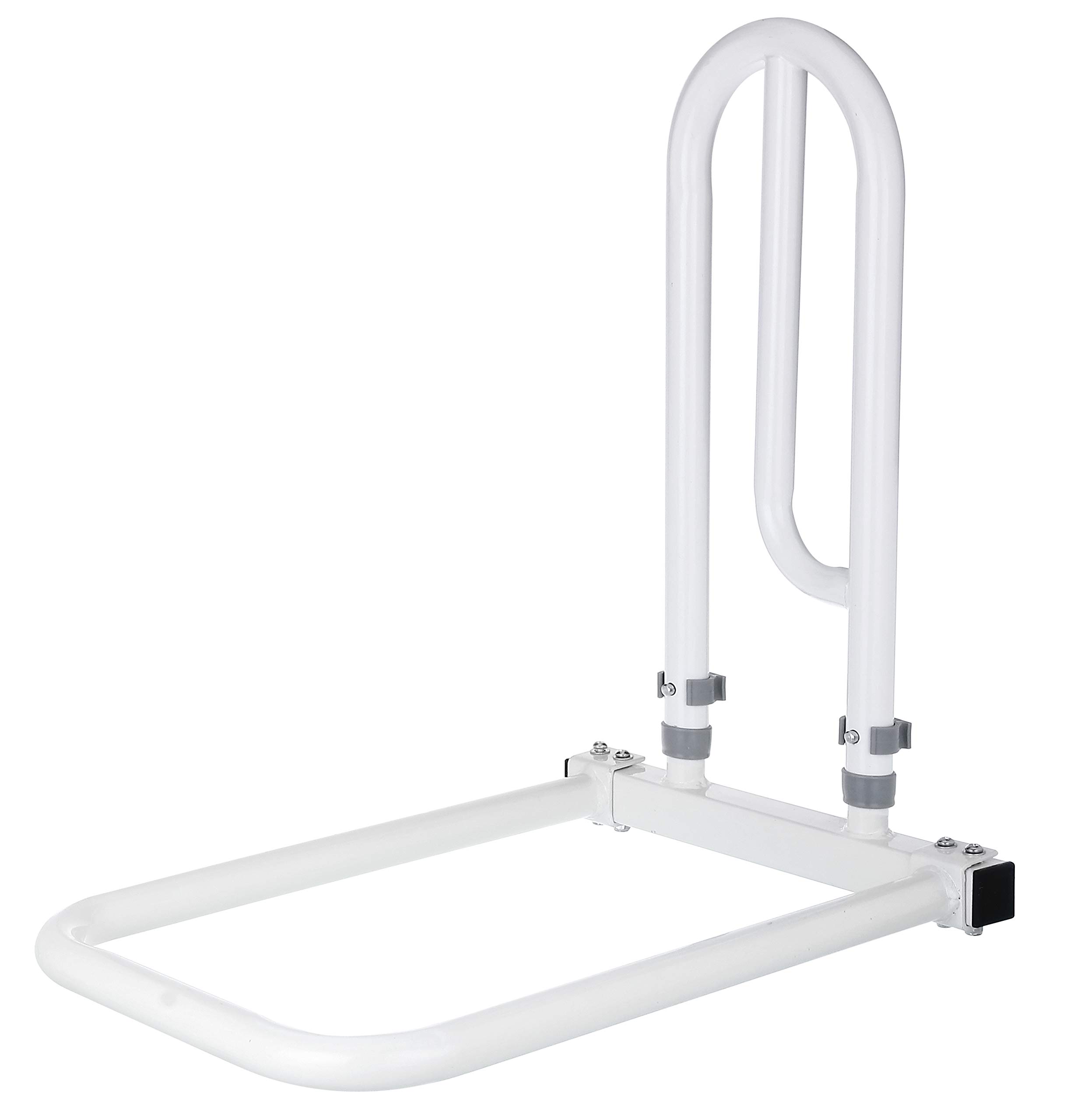 Alberts 140496 Ayuda para incorporarse de la cama, agarre: Acero, recubrimiento plástico blanco, Ø 21 mm, placa: Plástico, 330 x 560 x 620 mm, blanco