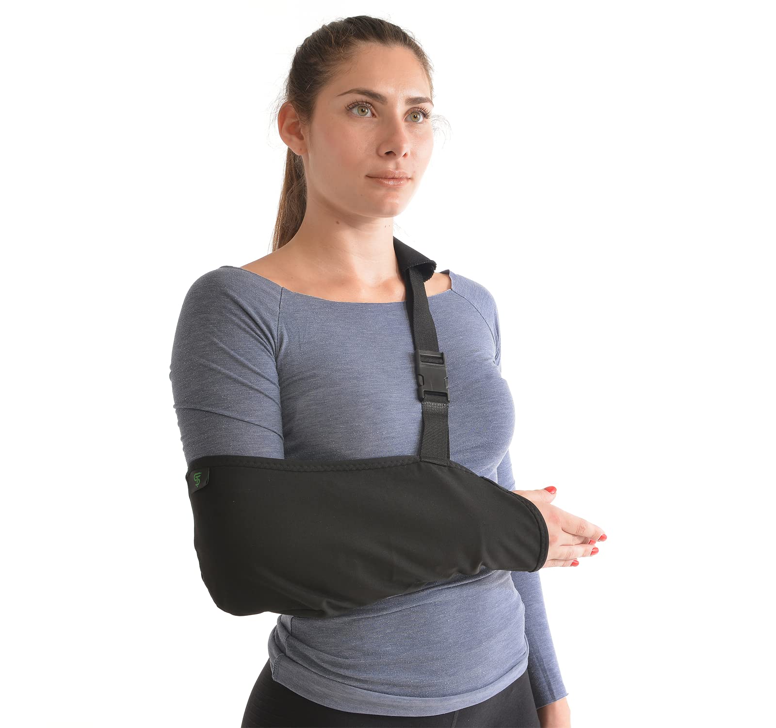 Sportherapy Cabestrillo Brazo Derecho e Izquierdo con Banda Ajustable | Inmovilizador Brazo | Cabestrillo Brazo Ortopédico Transpirable e Hipoalergénico | Producto Médico Certificado (S)