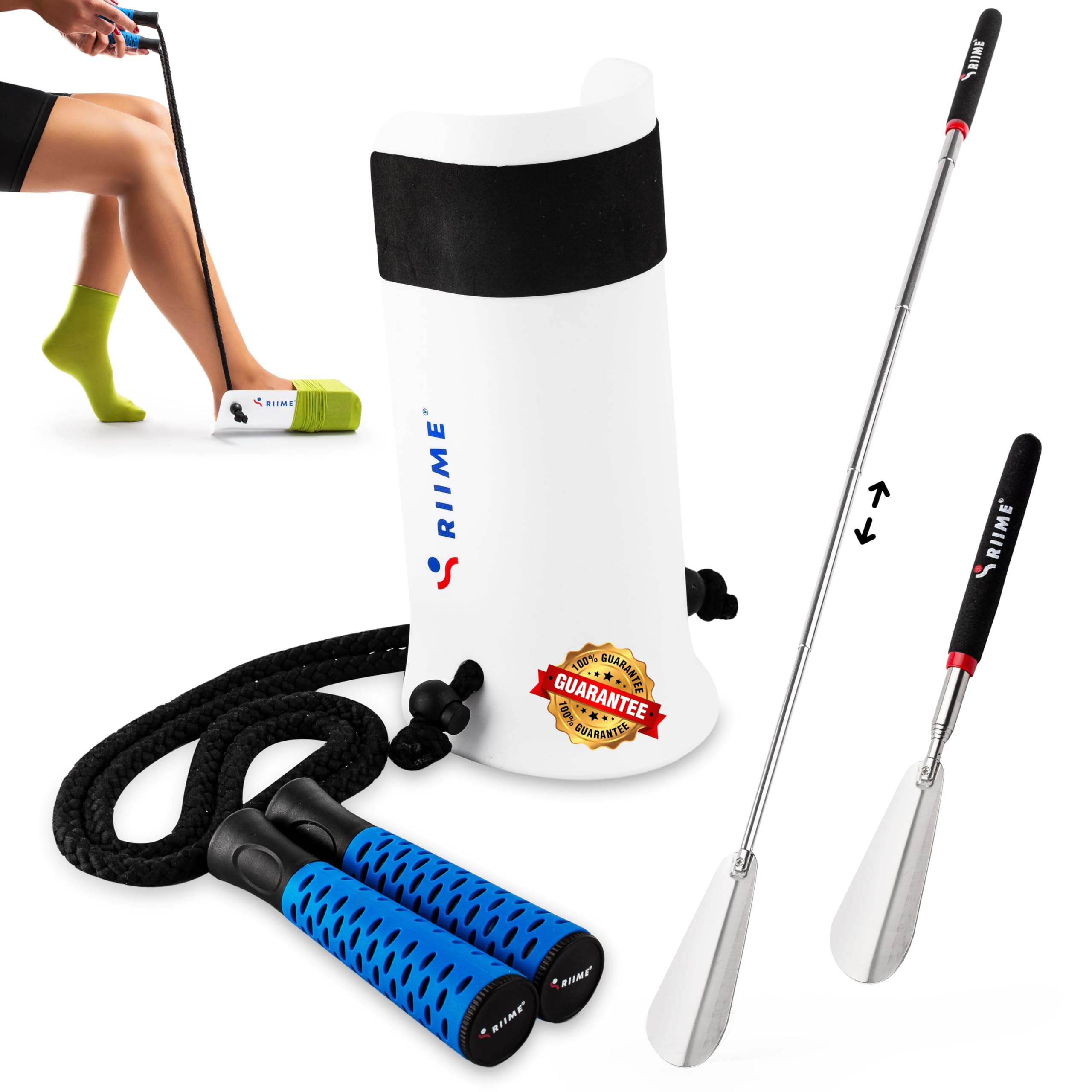 SOKELP-Calzador de Calcetines-Ayuda Poner Calcetines-Para Personas Mayores-Asas Antideslizantes-Mujer Ambarazada-Movilidad Reducida-seniores