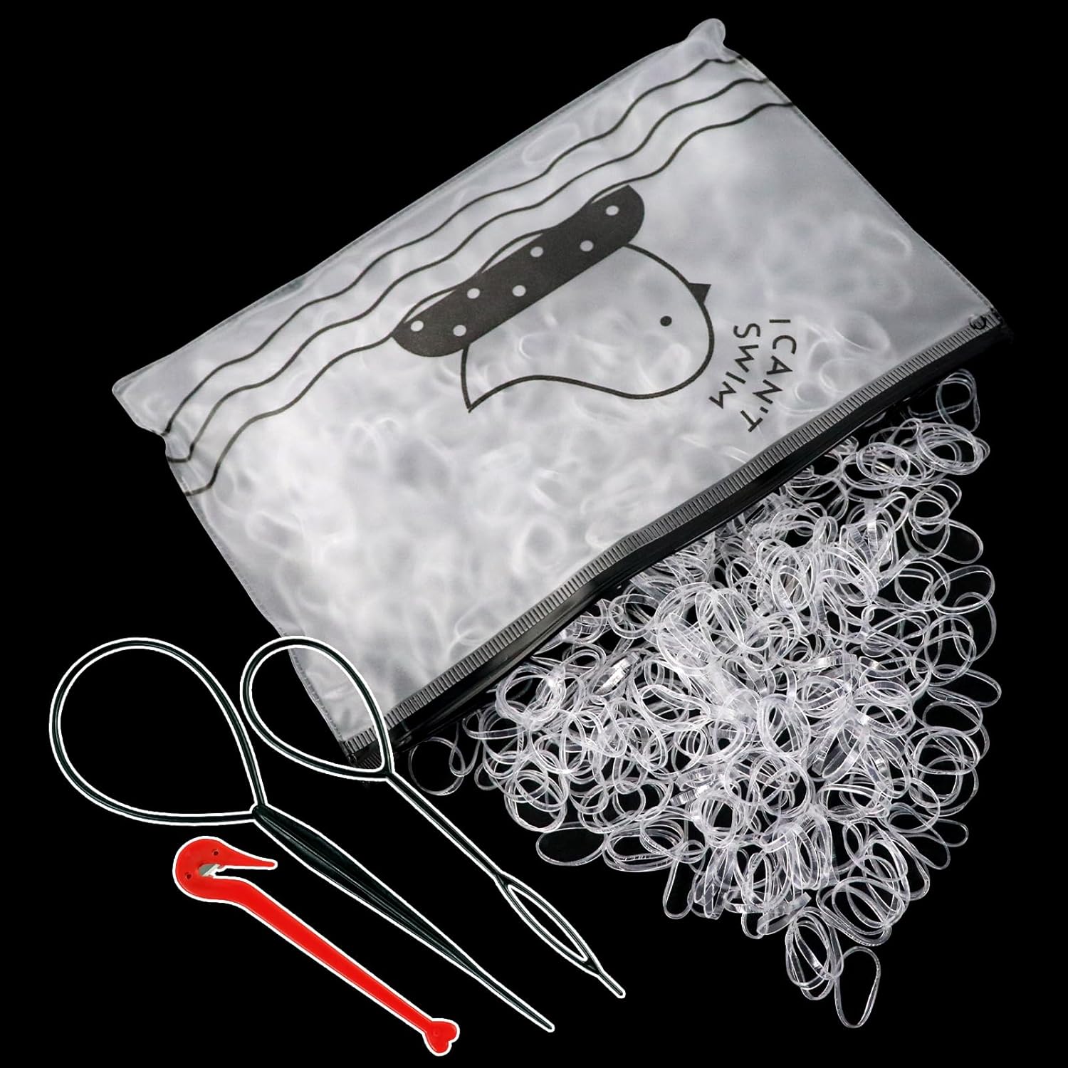 sularpek 1000 Piezas Mini Gomas de Pelo, Gomas pelo Pequeñas, Gomas de Pelo Niña, Gomas Elasticas Pelo, con 1 Removedor de Bandas Para el Cabello y 2 Uds Trenzador, Adecuado para Niñas y Bebés