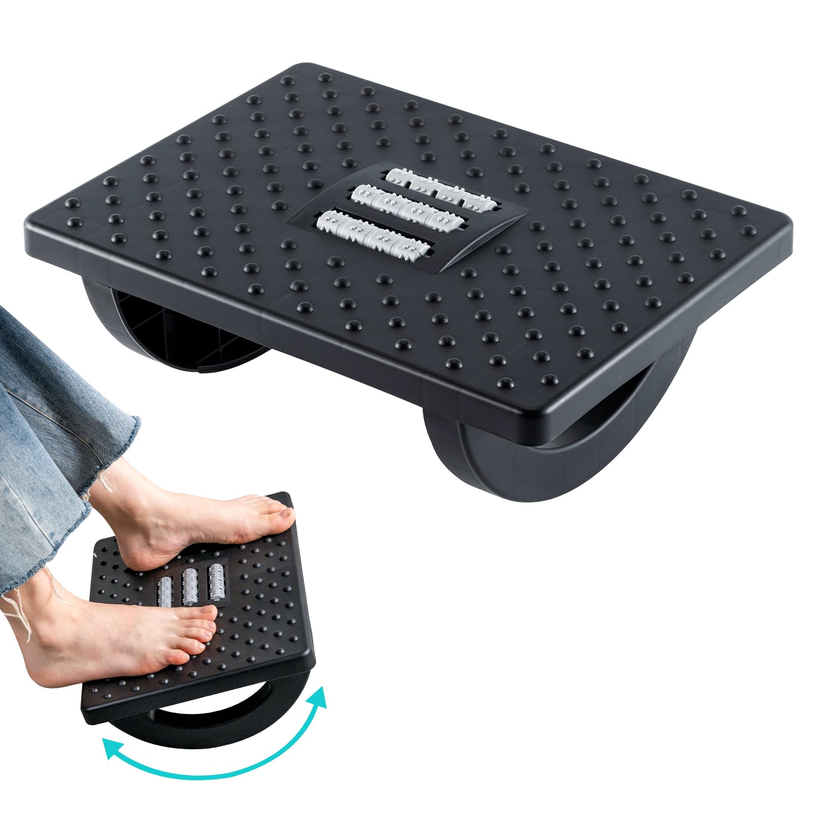 Reposapies de Oficina, Reposa pies Reposa pies Reposapies Escritorio Reposapiés Ajustable 180°, Reposapiés Ergonómico para Oficina, Hogar, Viajes