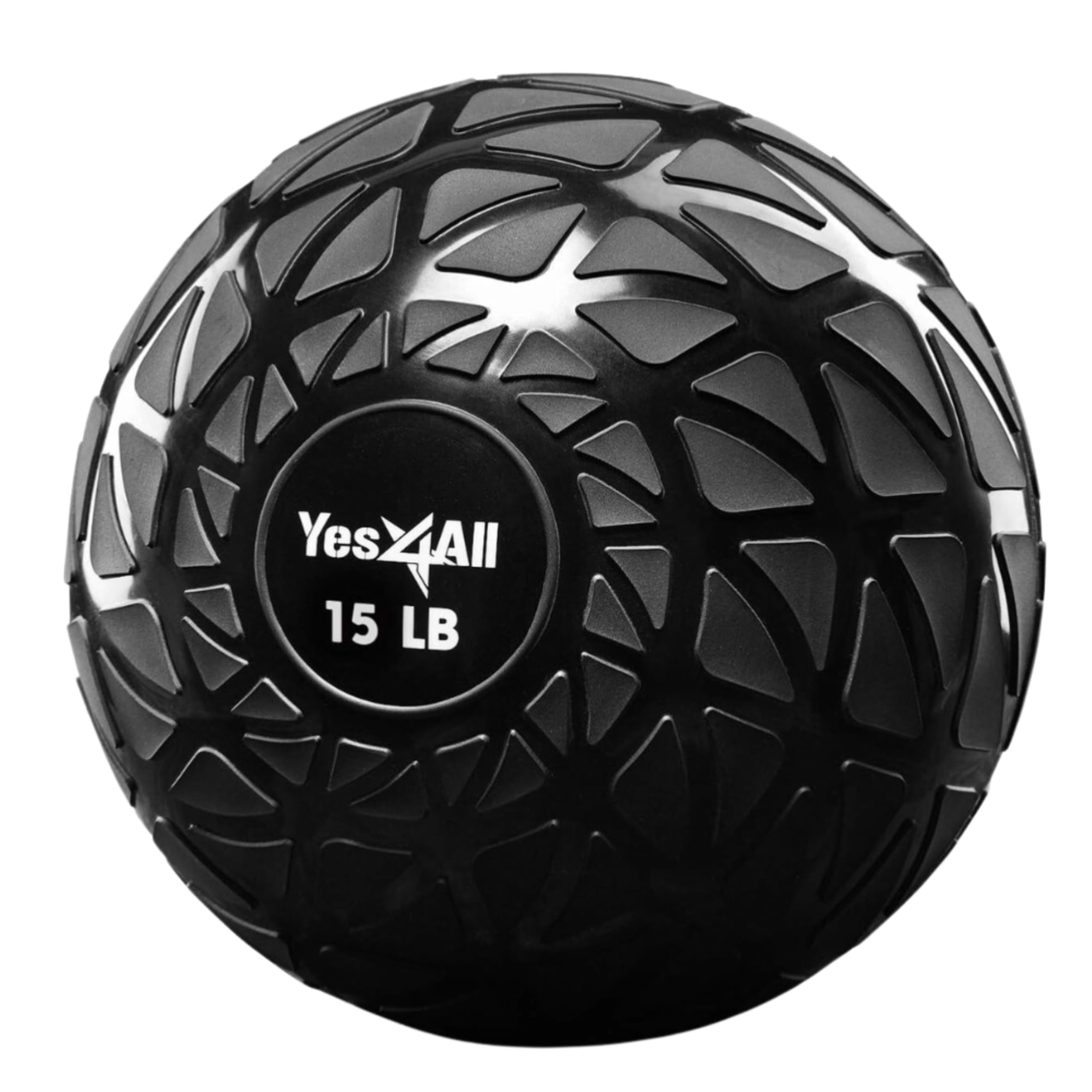Yes4All Balones Medicinales de Peso Slam Balls 4.5kg, 6.8kg, 9kg, 11.3kg, 13.6kg, 18kg No Bounce Rubber Exercise Ball - Negro, Azul, Teal, Naranja y Brillante para Entrenamiento de Fuerza, Potencia