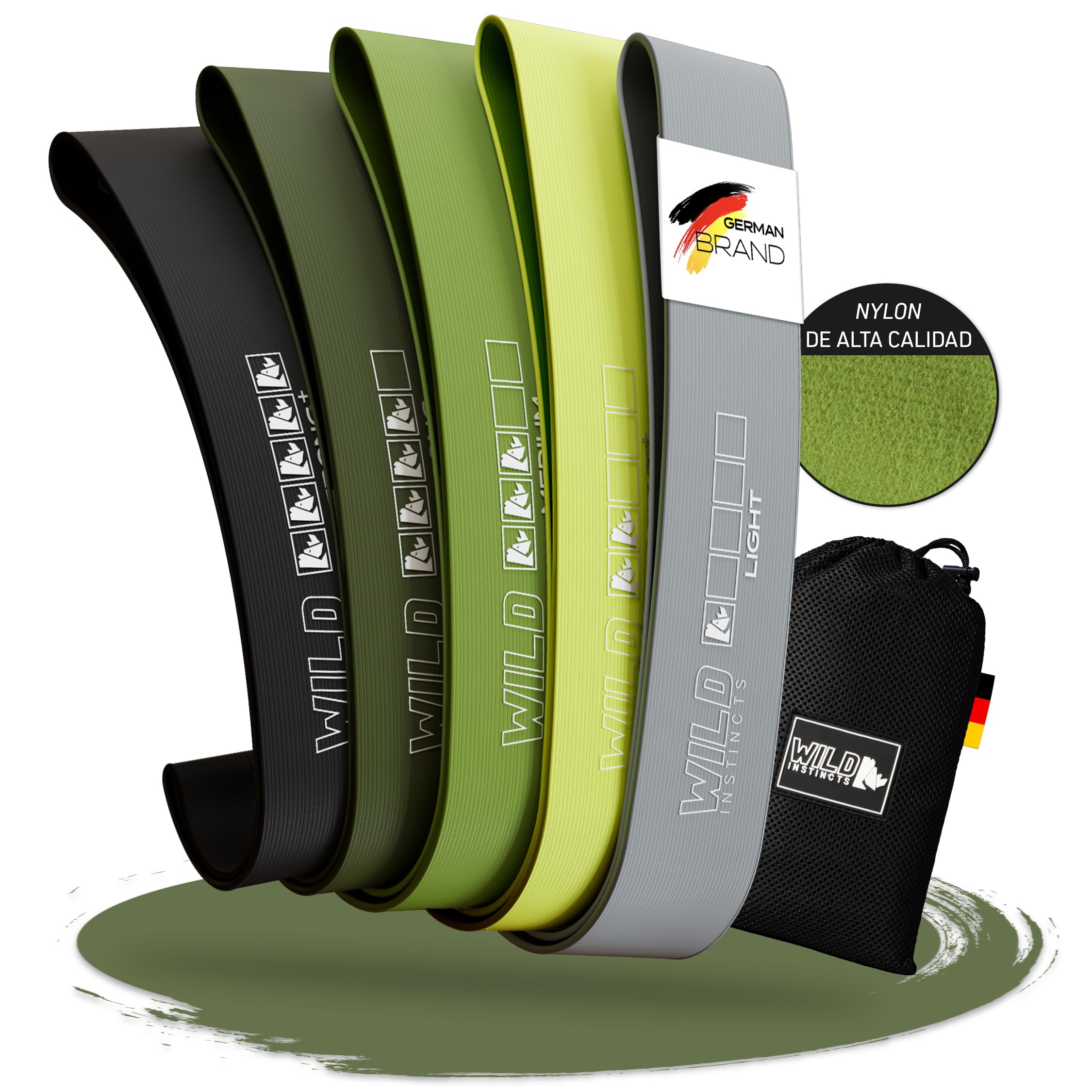 Juego de bandas de tela – Mini bandas de tela para entrenamiento de fuerza – bandas de fitness – Mini banda de resistencia – Minibanda Fitness – Banda elástica Fitness con WebApp