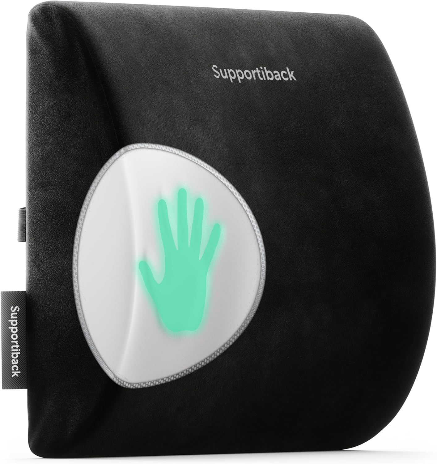 Supportiback Cojín Lumbar Ortopédico Memory Foam para Sillas de Oficina y Asientos de Coche para el Alivio del Dolor de la Zona Lumbar, Lesiones de Coxis y Dolor de Ciática- Soporte Lumbar Ergonómico