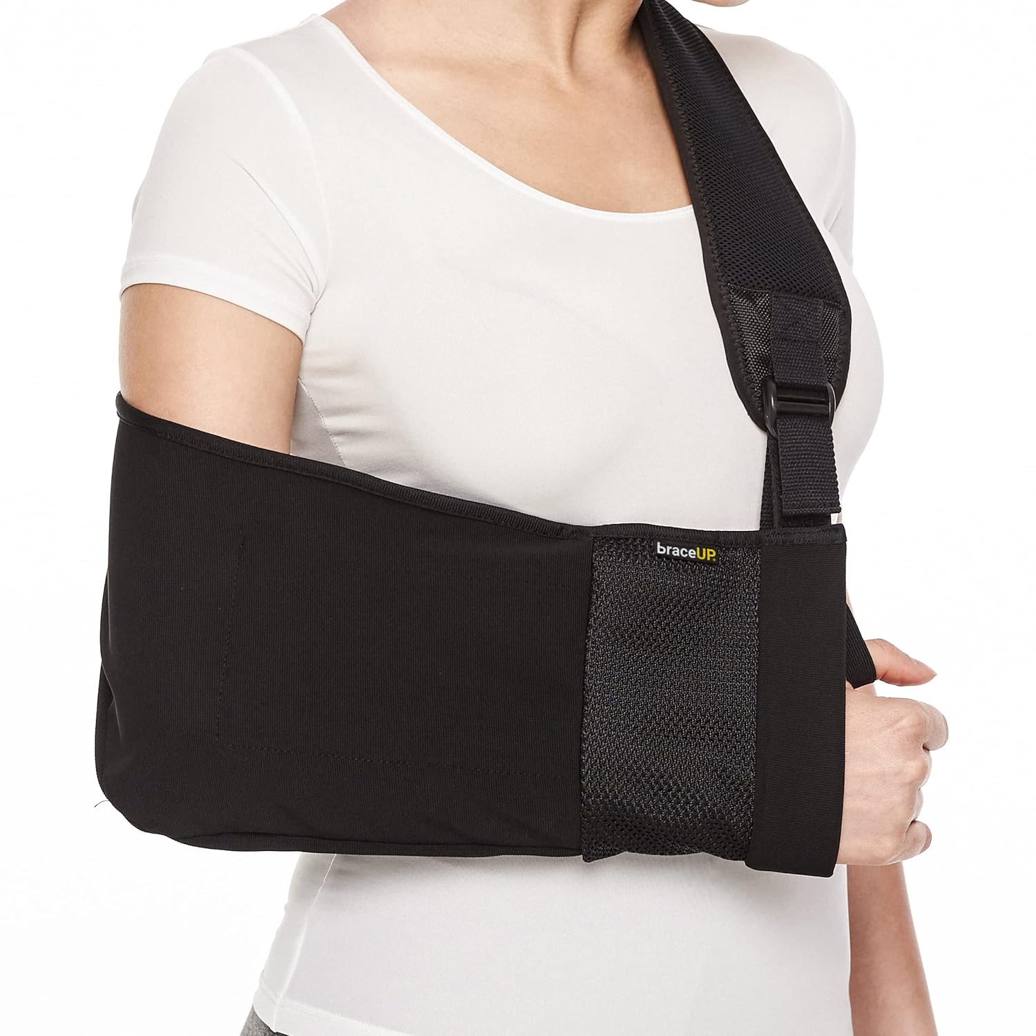 BraceUP Cabestrillo Brazo Derecho Izquierdo - Cabestrillo Hombro para Mujeres y Hombres, Arnés para Brazo con Correas Ajustables Acolchadas por brazo roto