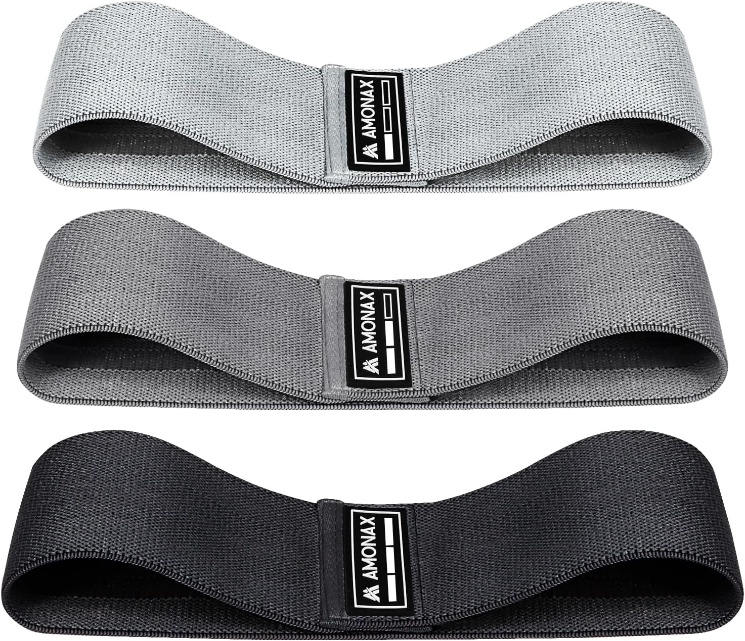Amonax Bandas de Resistencia de Tela para Mujer, elásticas gluteos Sentadillas, Bandas elásticas como Equipo de Ejercicio en casa para Perder Peso, Accesorios Gimnasio para piernas y glúteos