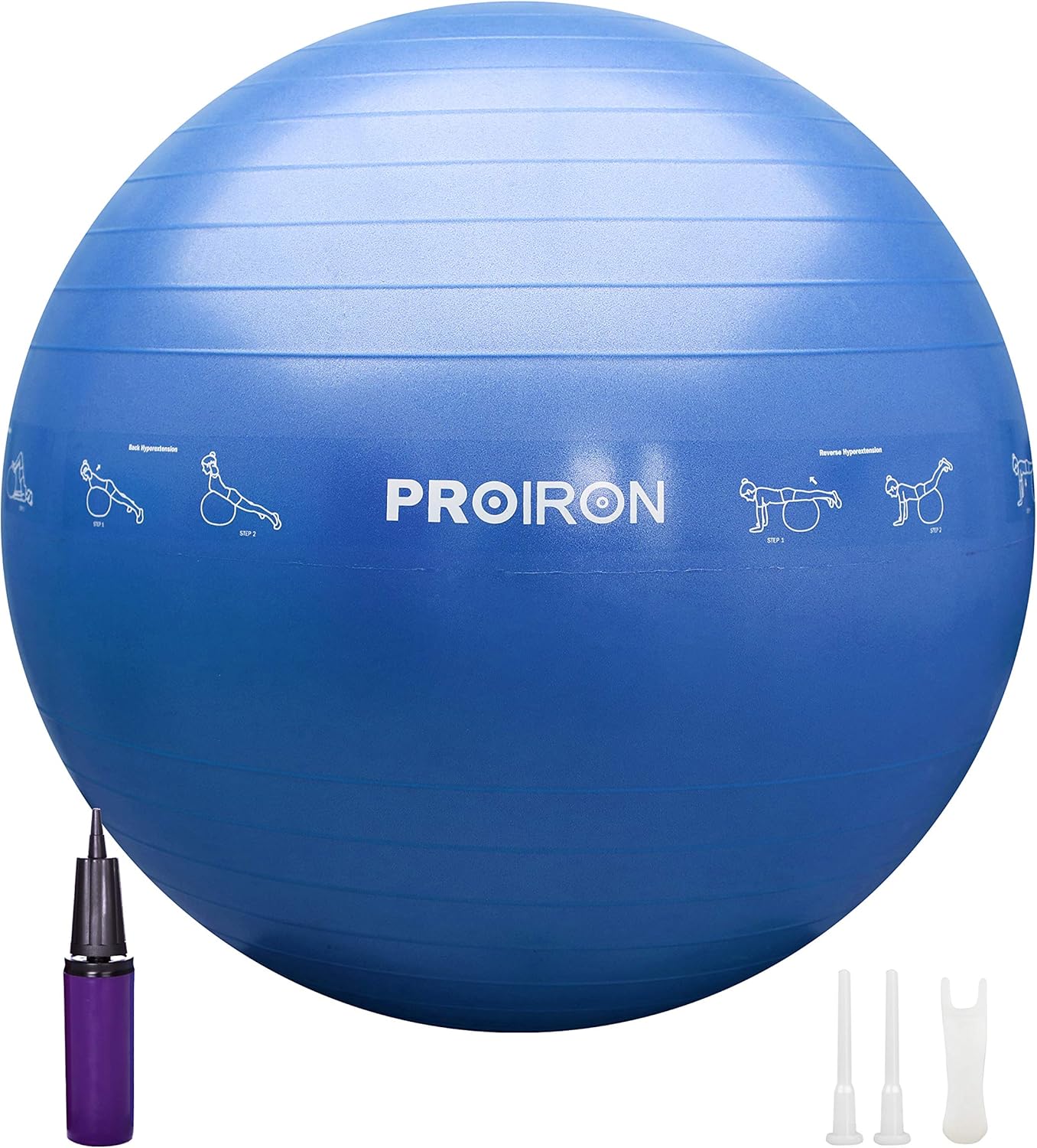 PROIRON, Pelota de Pilates, Fitness, Yoga, Embarazo, Deporte, Fitball para Ejercicios Gimnasia, 55/65/75cm, Anti-pinchazos, Incluye Inflador