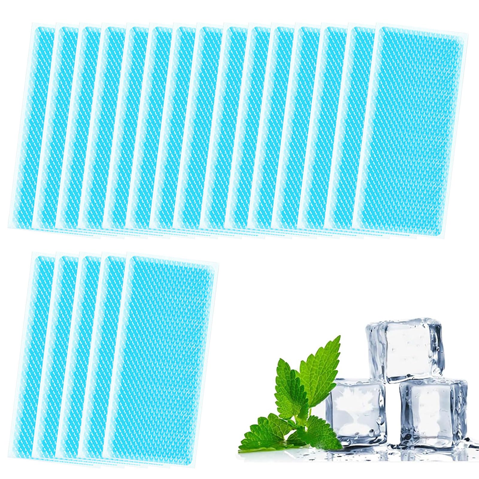 Parche De Enfriamiento,20PCS Parches Gel De Enfriamiento,Parches Gel Frio,Parches De Gel Refrescante,Parches de Refrigeración,Parches de Refrigeración de Fiebre,Gel Parches Calor Frío