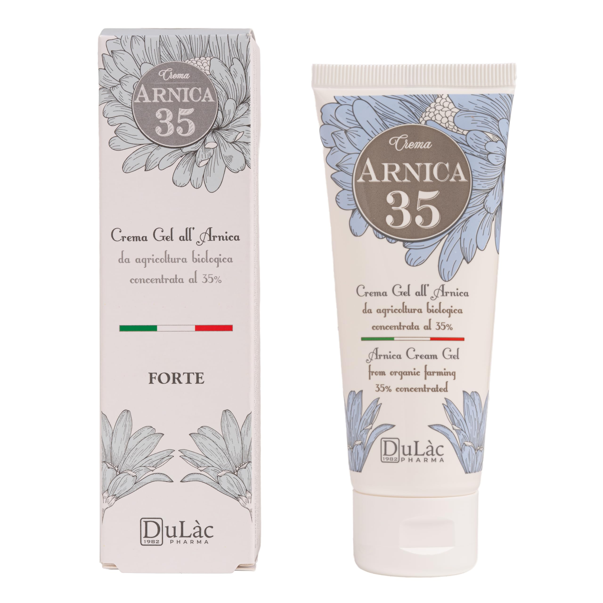 Dulàc - Crema Árnica Fuerte 75 ml Rica en Extractos de Árnica Bio, Pomada Relajante Muscular Ideal para el Masaje de Músculos, Articulaciones, Cervicales, Tendones, Contracturas Musculares