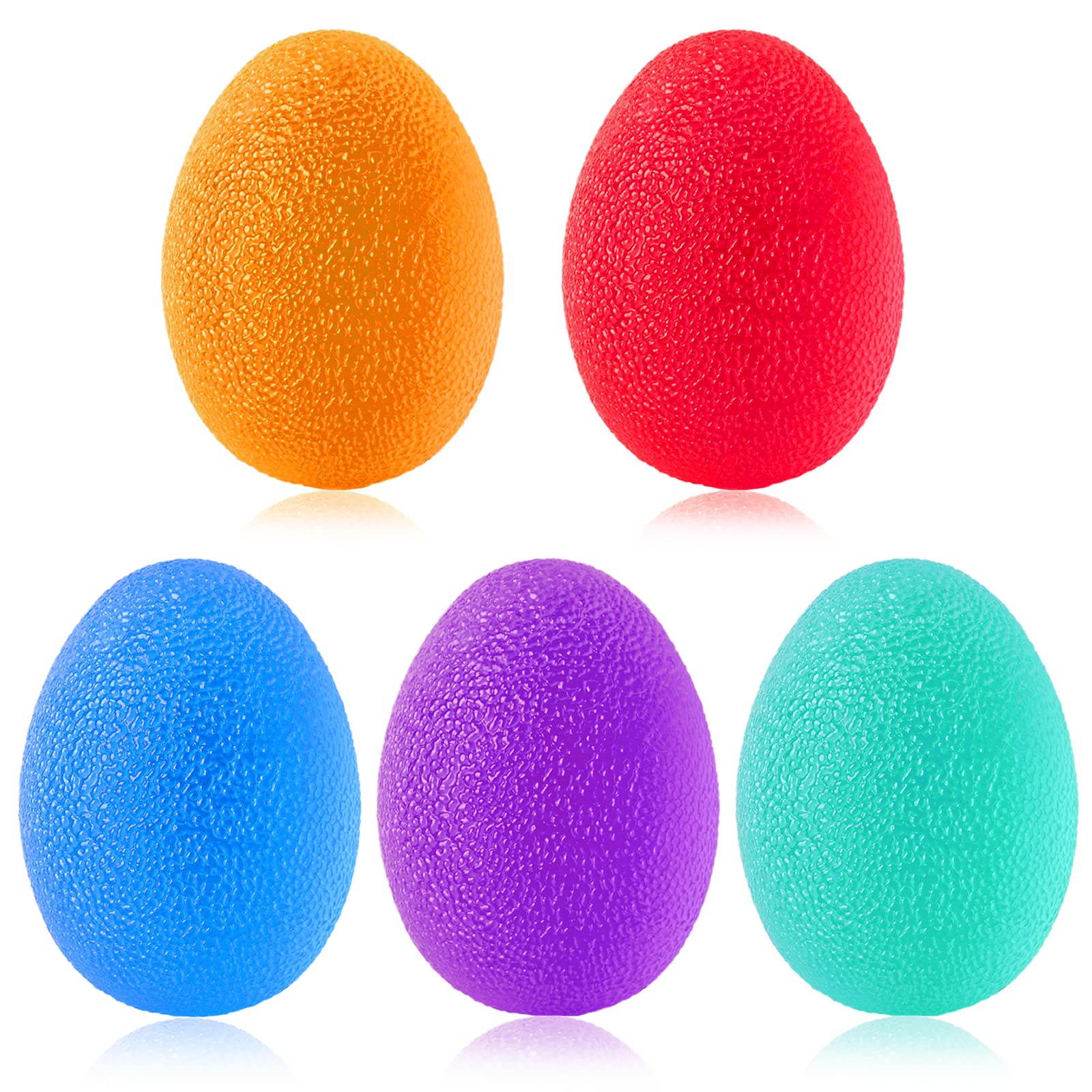 Newaner Pelota Antiestrés 5 Piezas, Pelota Rehabilitacion Mano con Diferentes Grados de Dureza, Bola Antiestres, Fortalecedores de Mano para Capacitación en Rehabilitación y Alivio de La Ansiedad